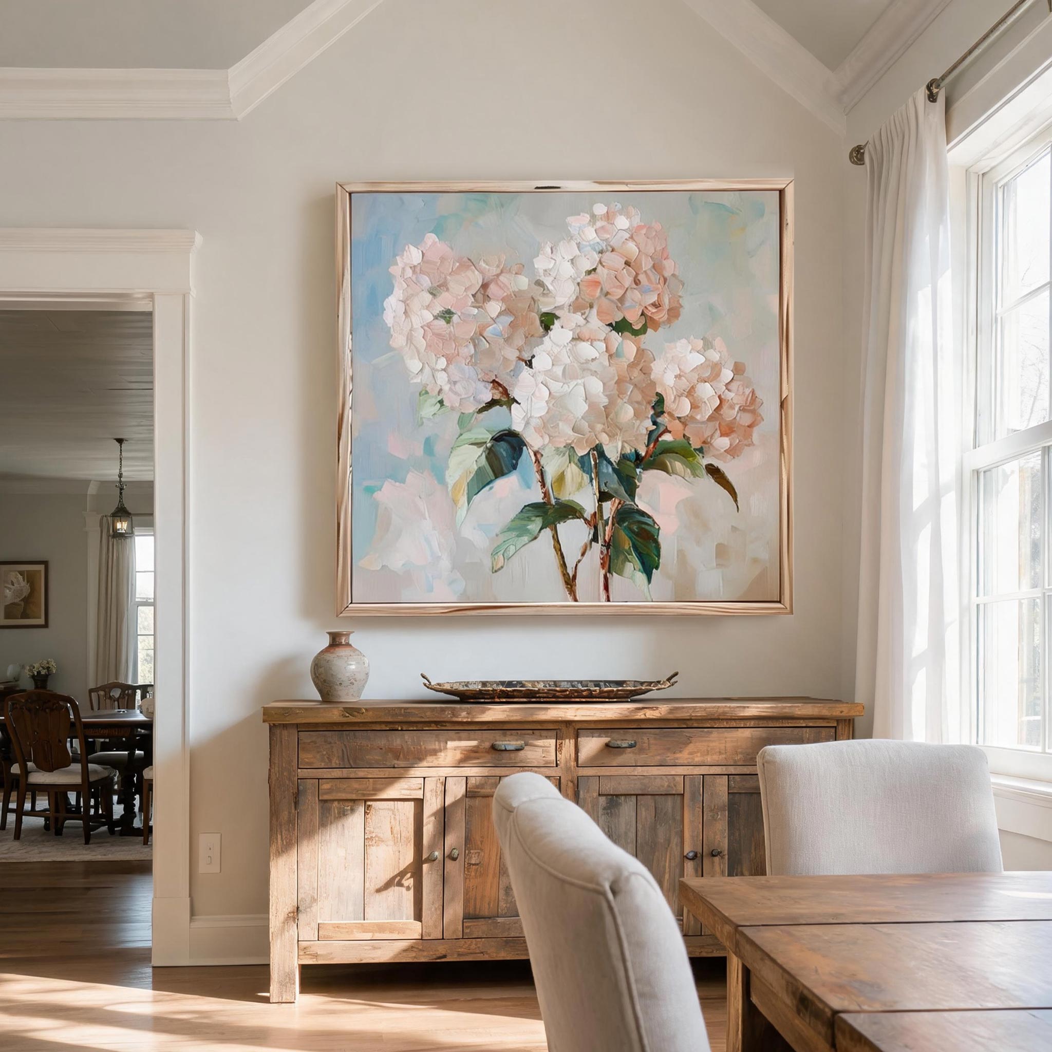 Pastel Hydrangea Wall Art #FL064
