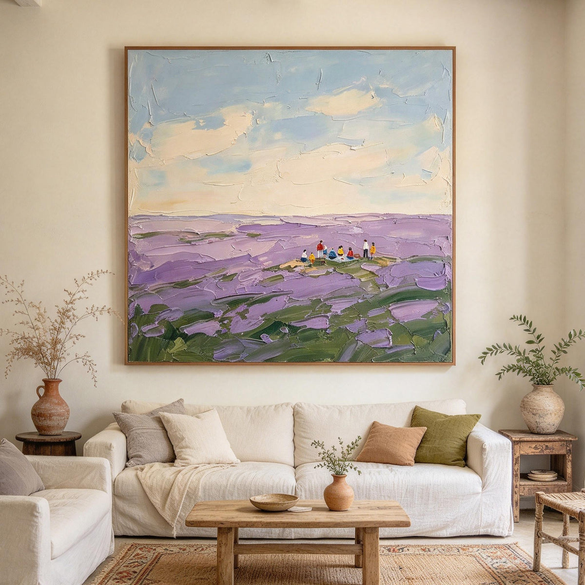 Purple Lavender Fields Landscape Wall Art #LS065