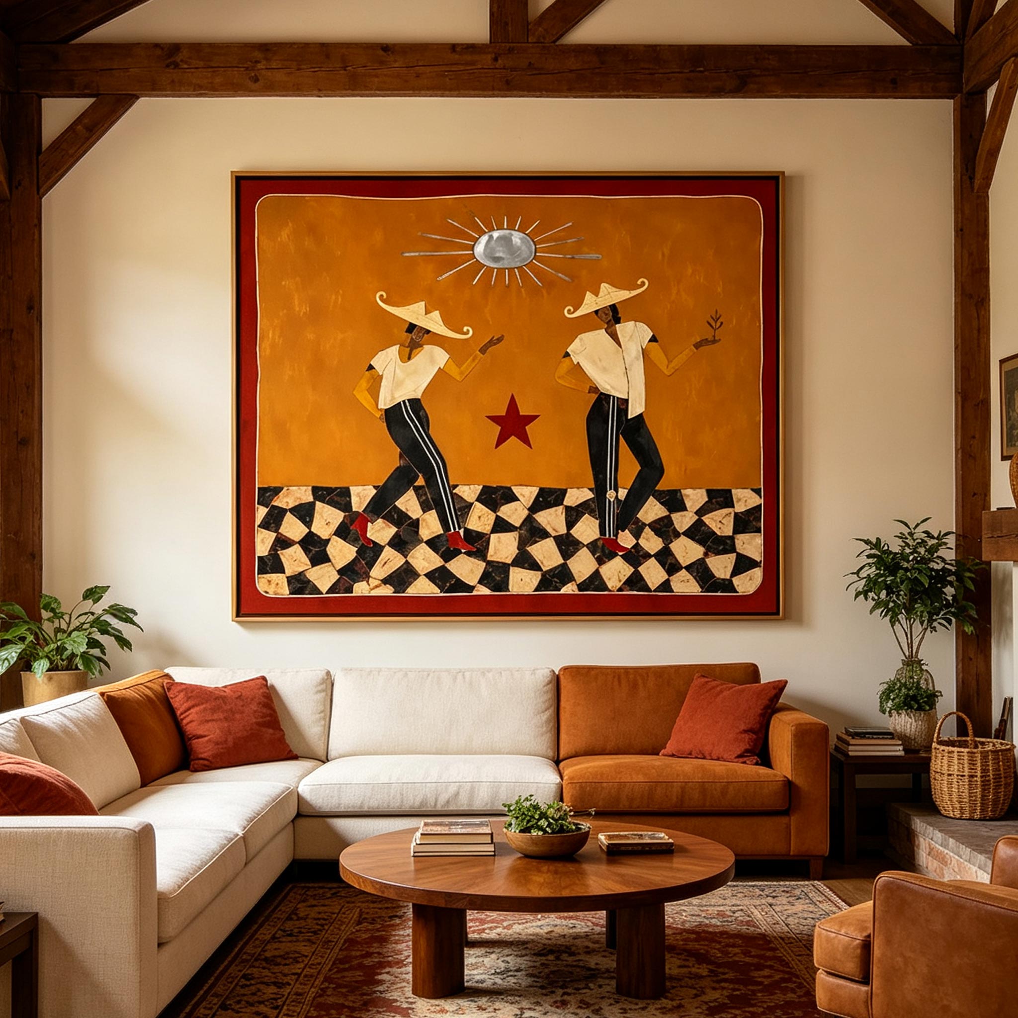 Dance Beneath the Sun – Folk Art Figurative Painting #CP074