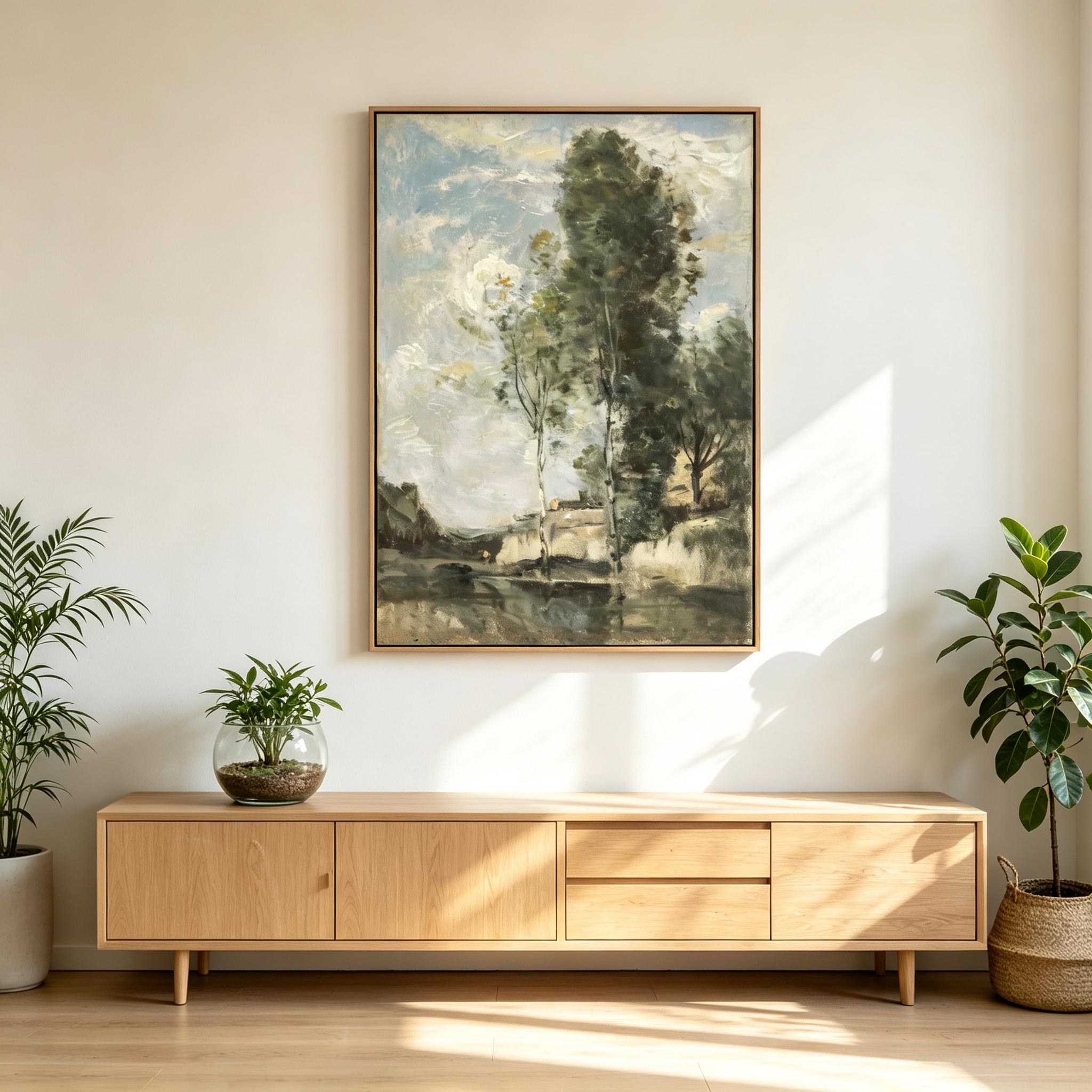 Neutral Countryside Landscape Wall Art #LS020