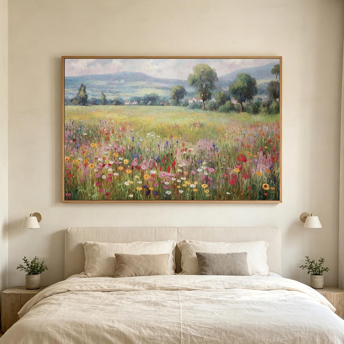 Colorful Wildflower Meadow Wall Art #LS051