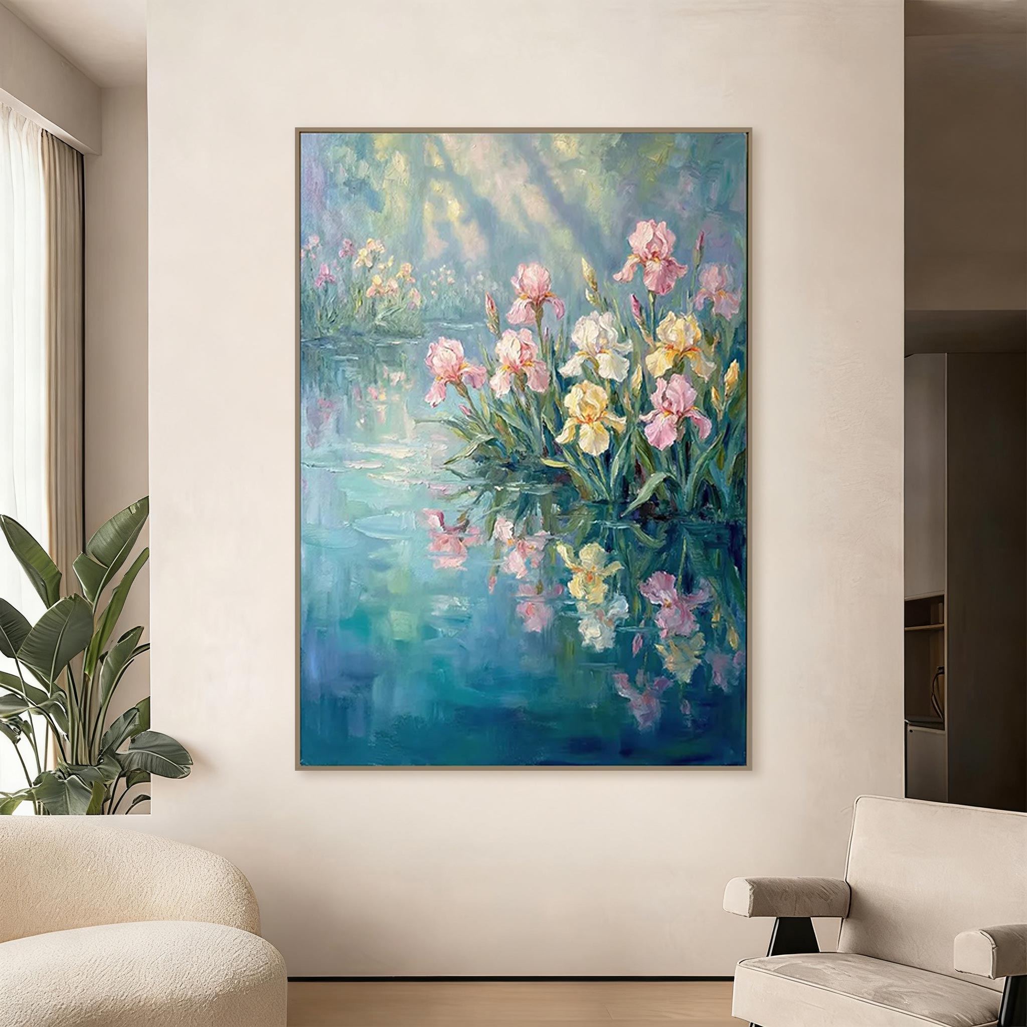 Water Garden Iris Wall Art #FL002
