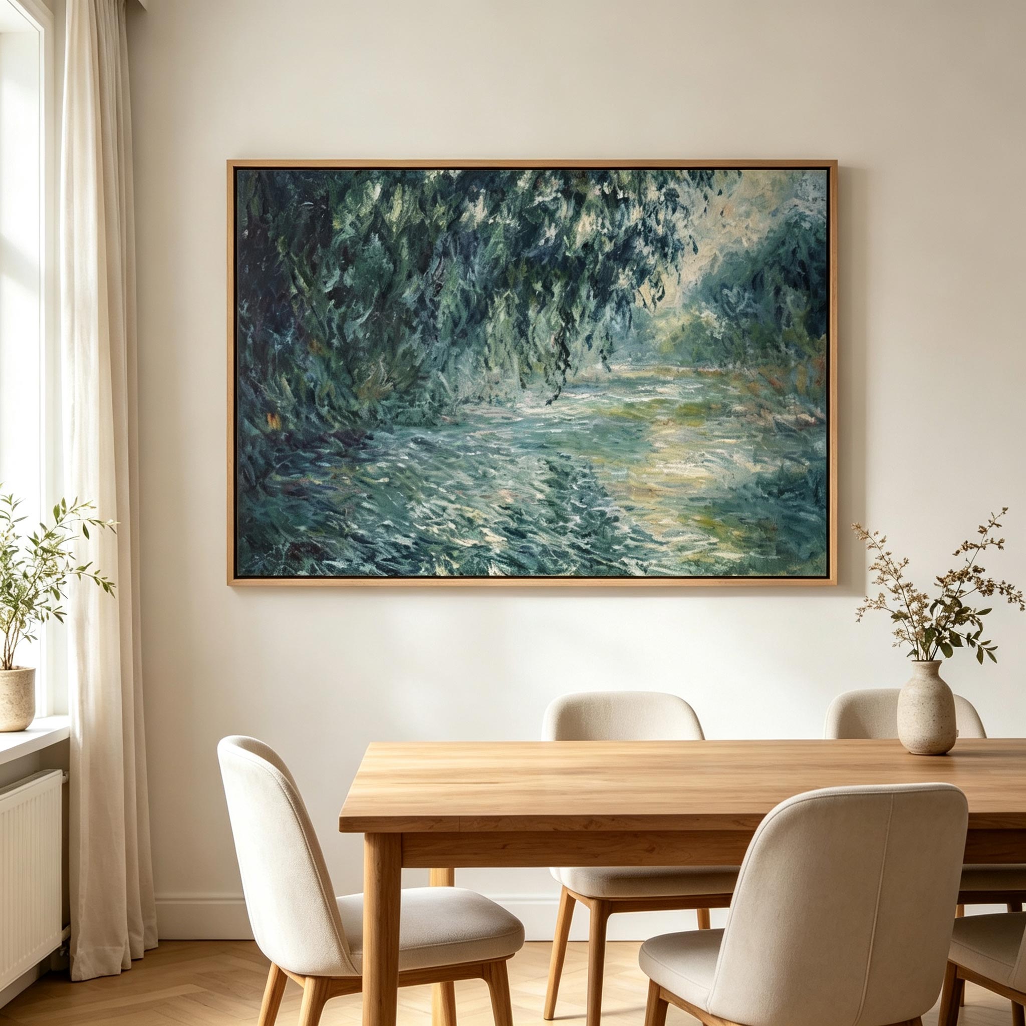 Impressionist River Landscape Wall Art #LS028