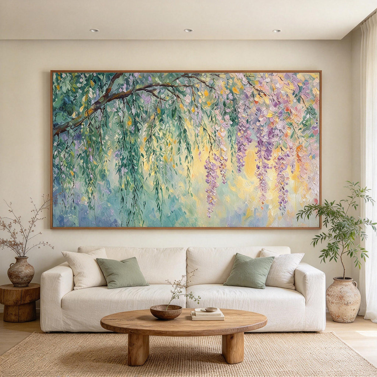 Pastel Willow Tree Branches Wall Art #LS082