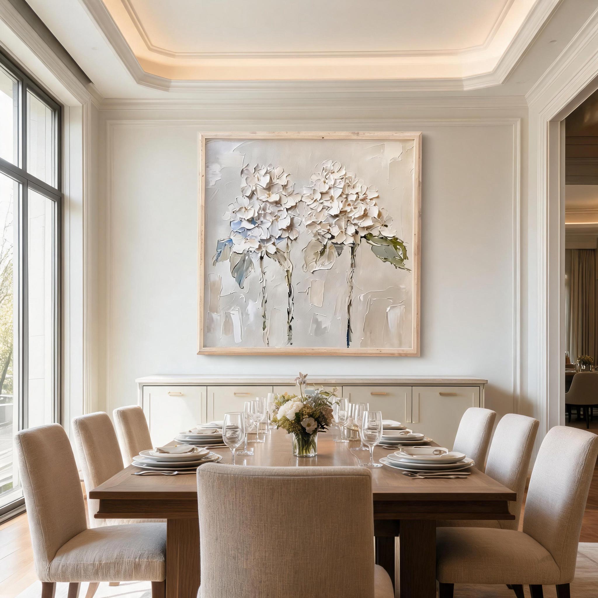 Minimalist Hydrangea Wall Art #FL062