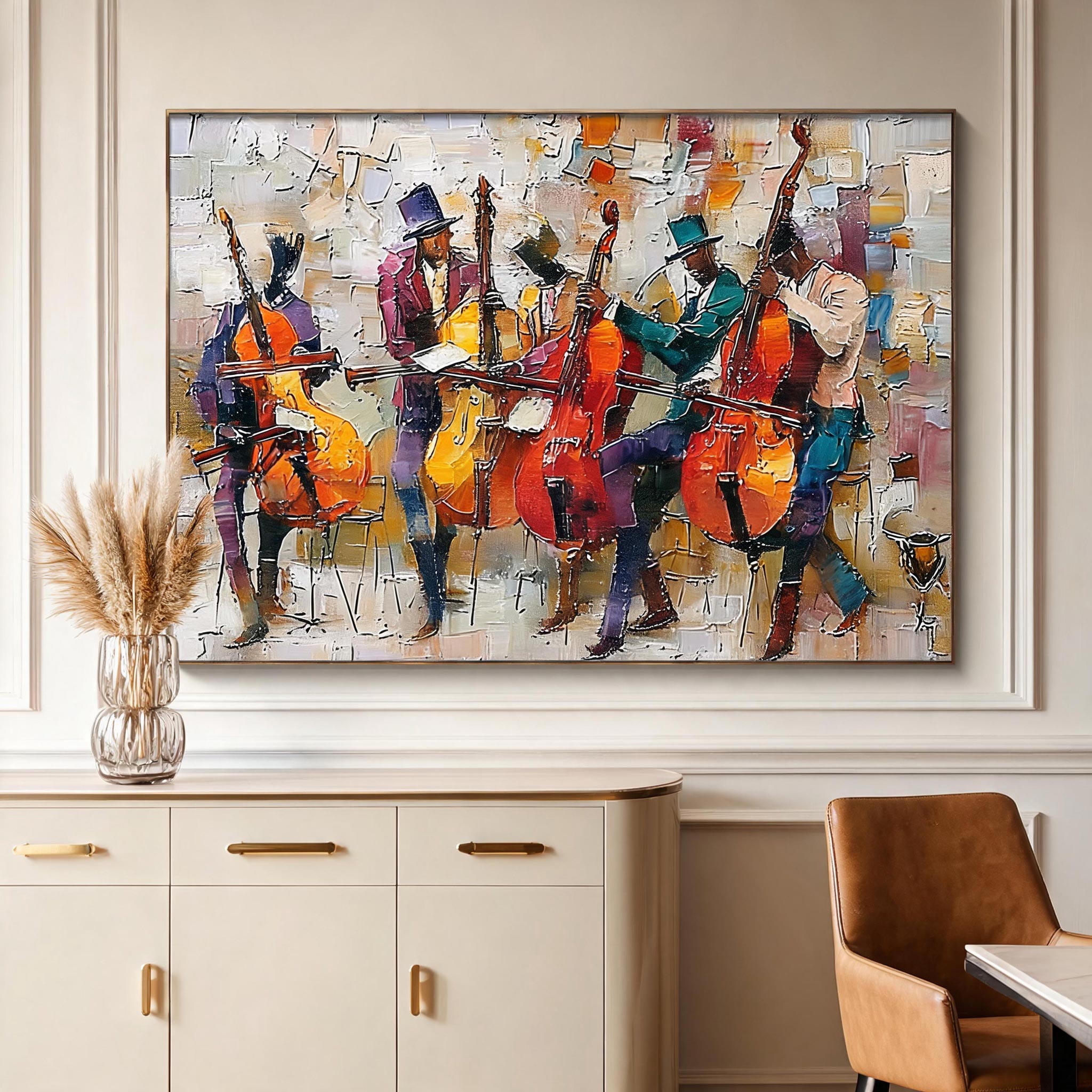 Jazz Ensemble | Colorful Musician Wall Art #CP060