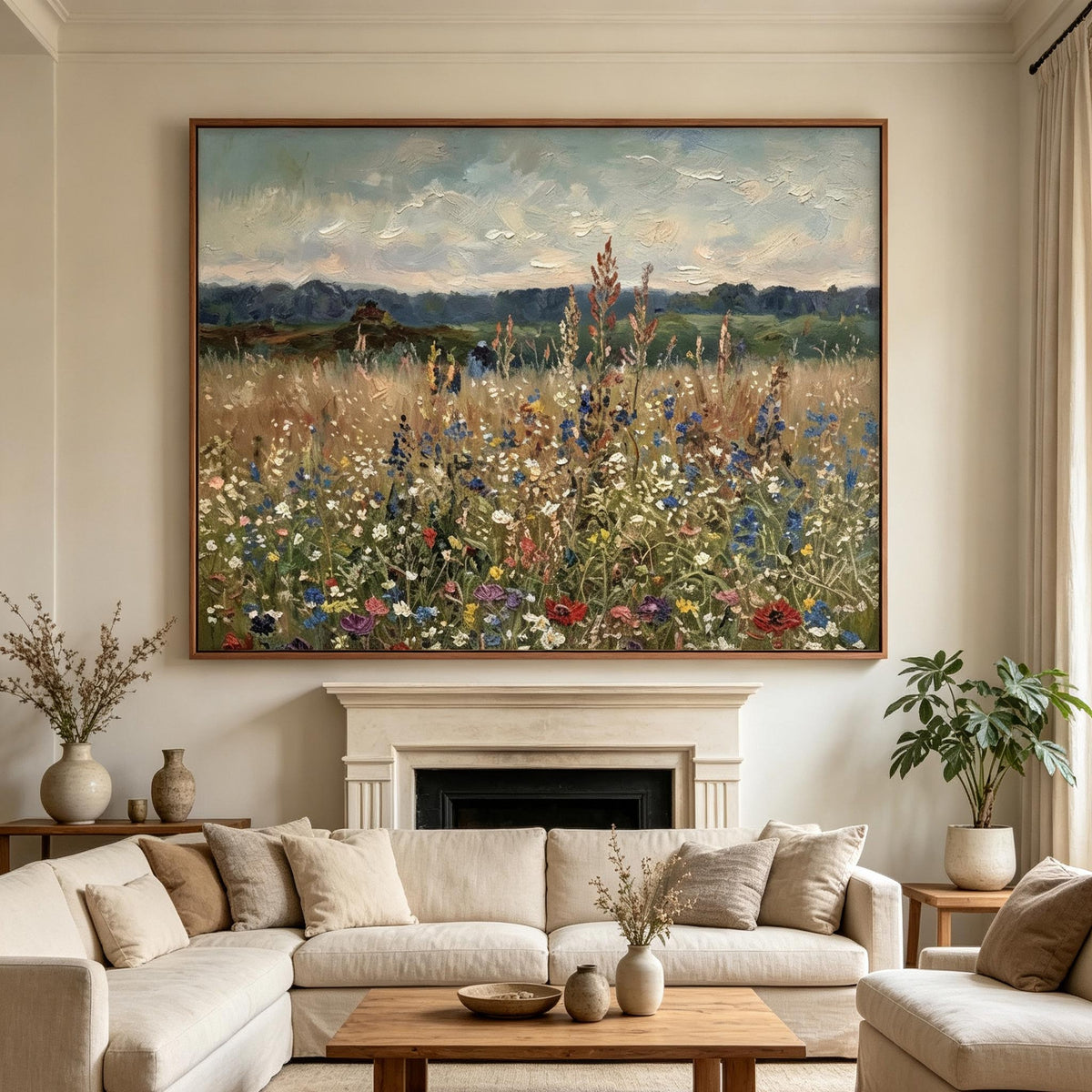 Country Wildflower Meadow Wall Art #FL067