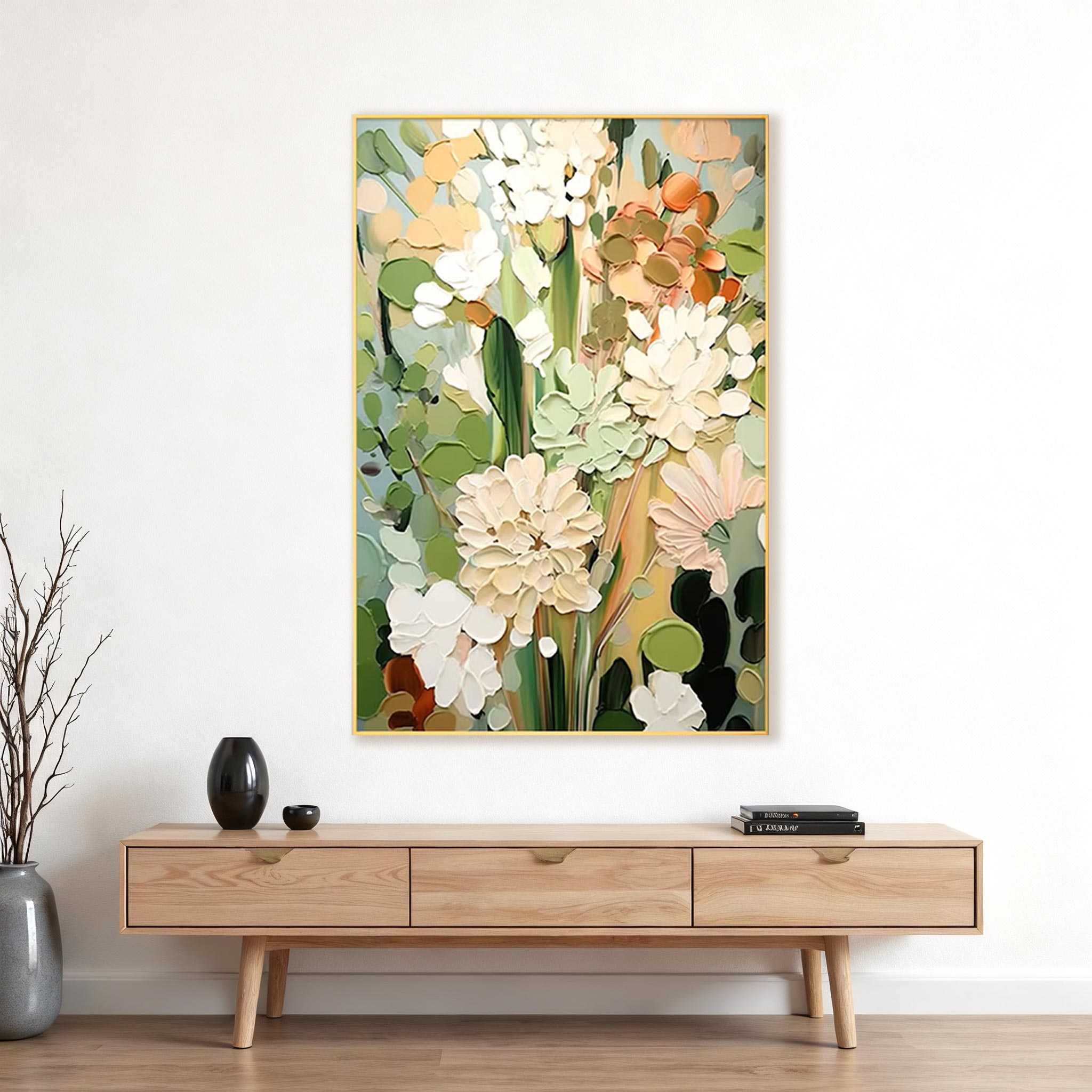 Neutral Botanical Garden Wall Art #FL007
