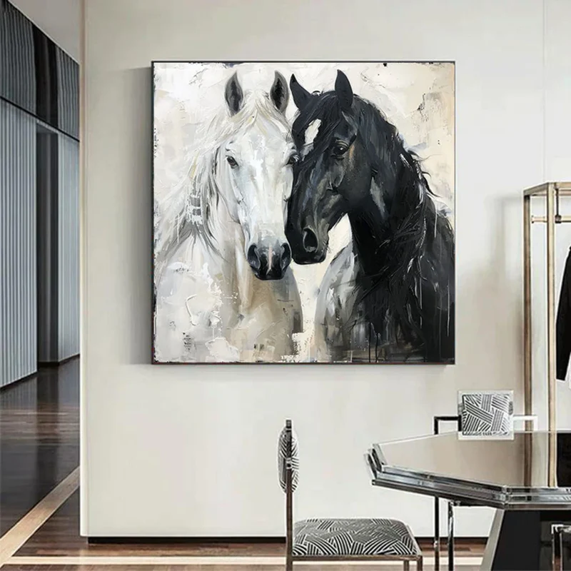 Abstract Animal Art Horse Texture Wall Art #AT011
