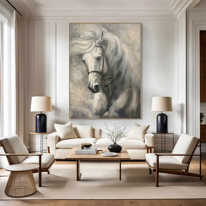 Abstract Animal Art Horse Texture Wall Art #AT016