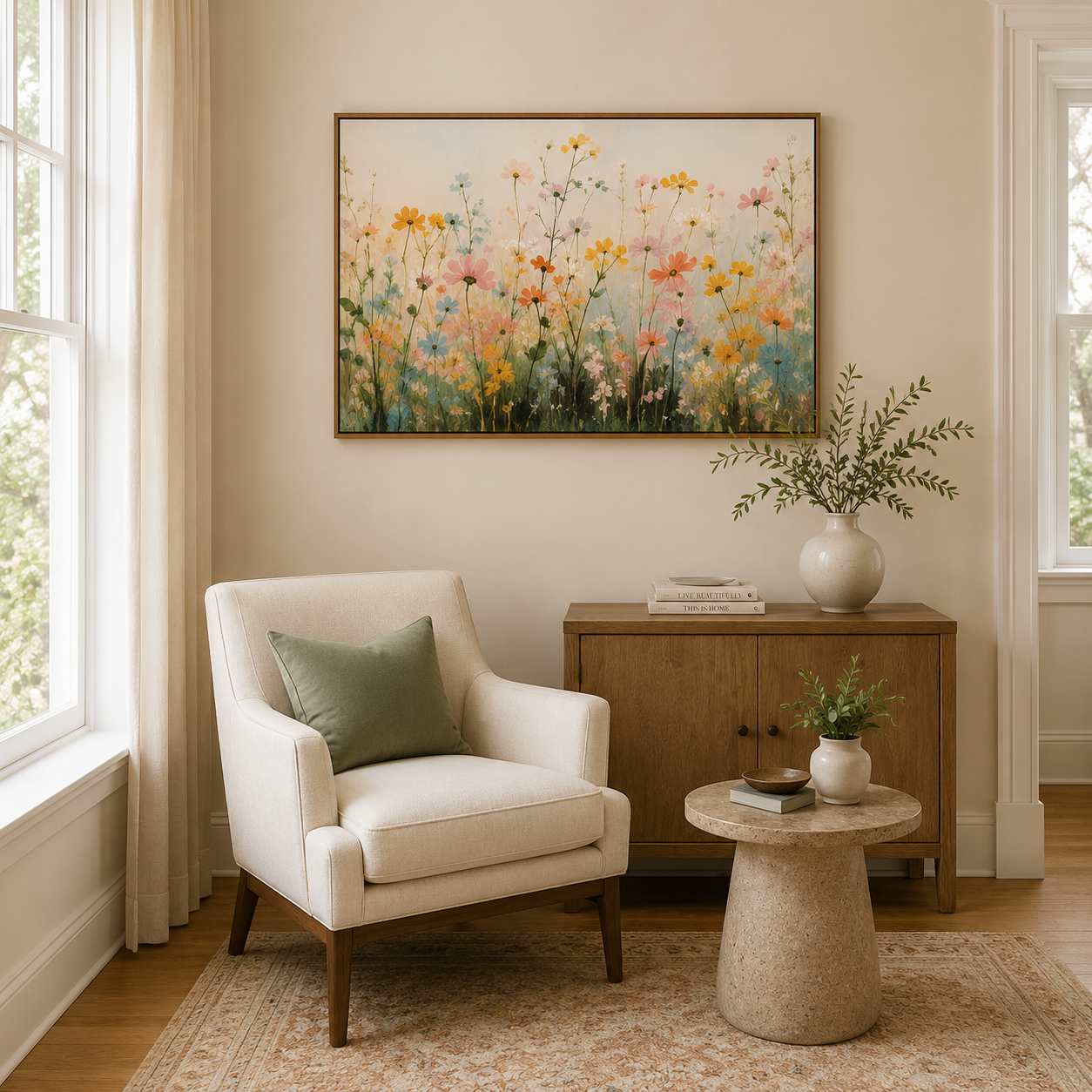 Wildflower Meadow Wall Art #FL050