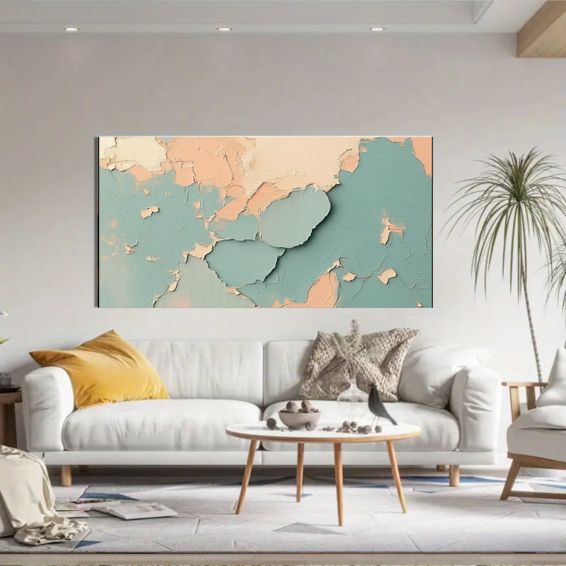 Modern Abstract Wall Art Beige Color Scheme #AB011