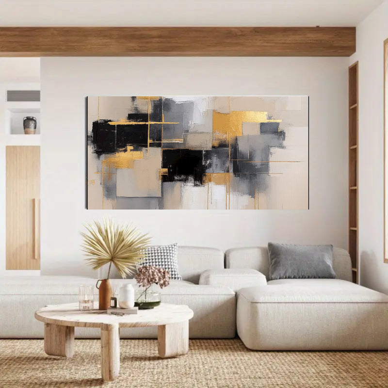 Abstract Art With Gold Accents Painting #AB005