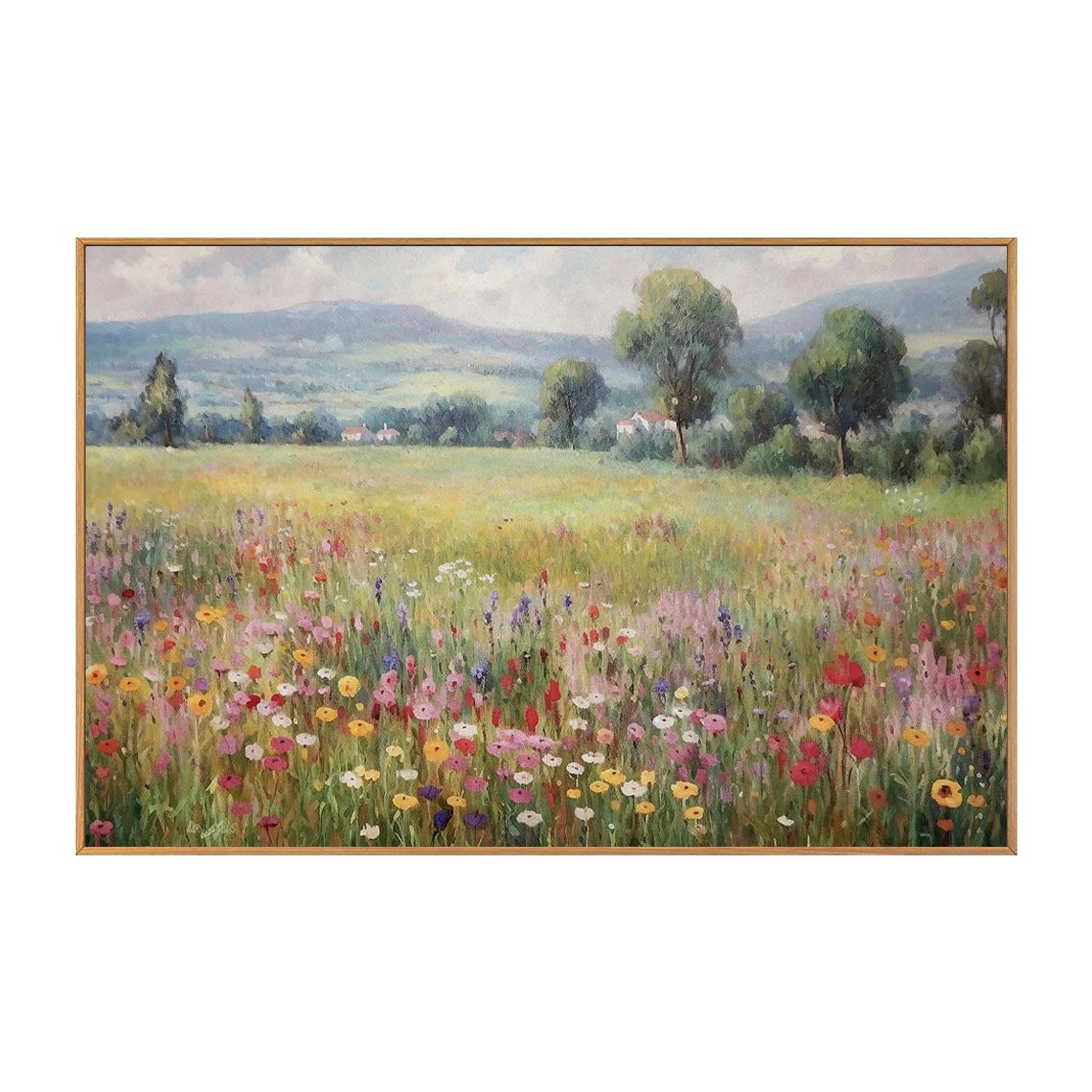 Colorful Wildflower Meadow Wall Art #LS051