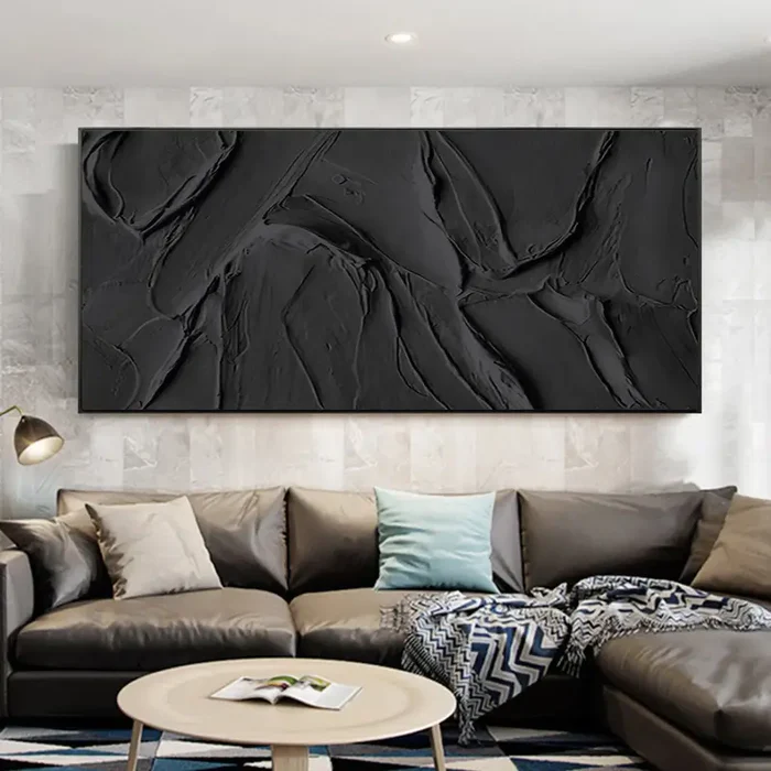 Plaster Wall Art Black Minimalist #BT009