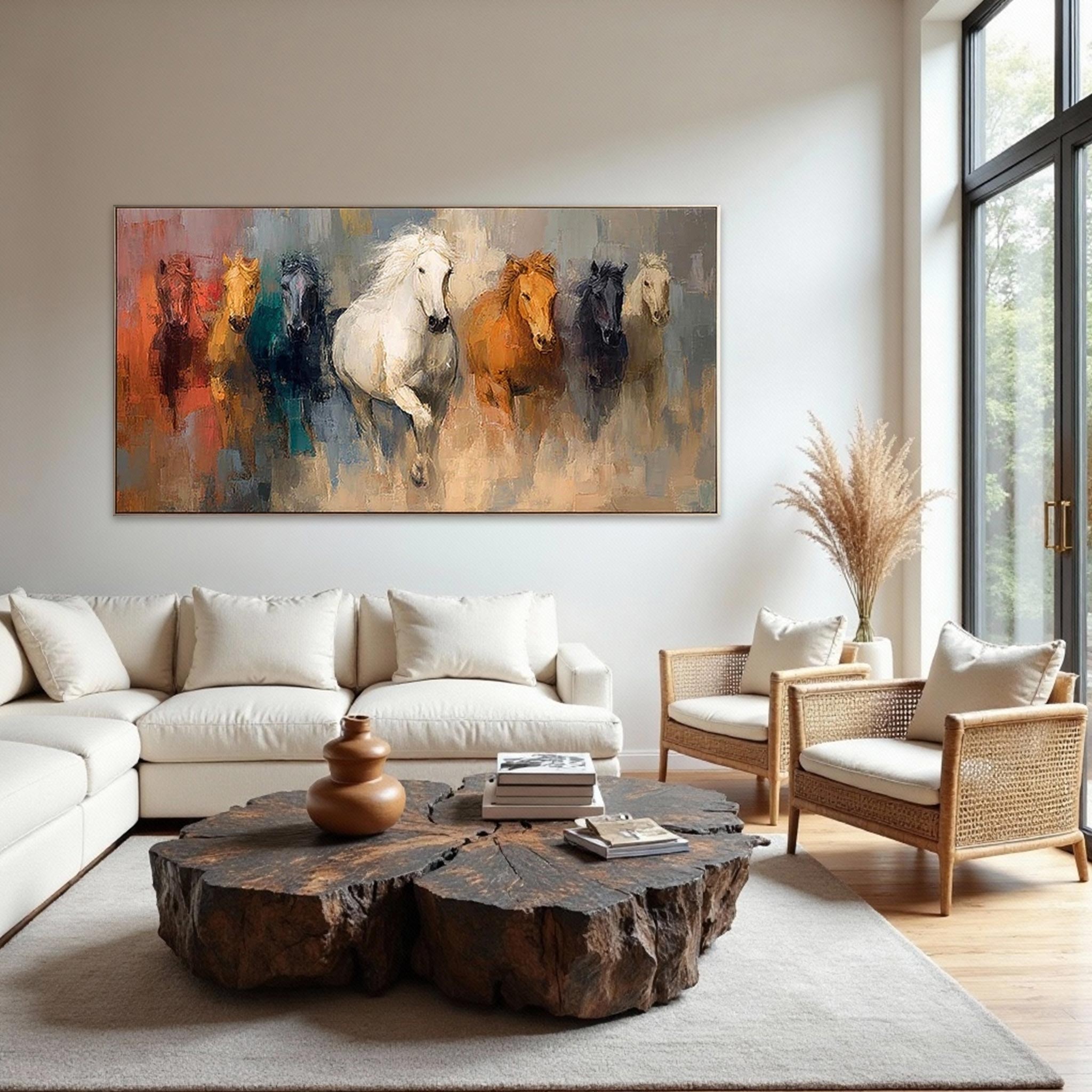Modern Horse Canvas Wall Art #HA001