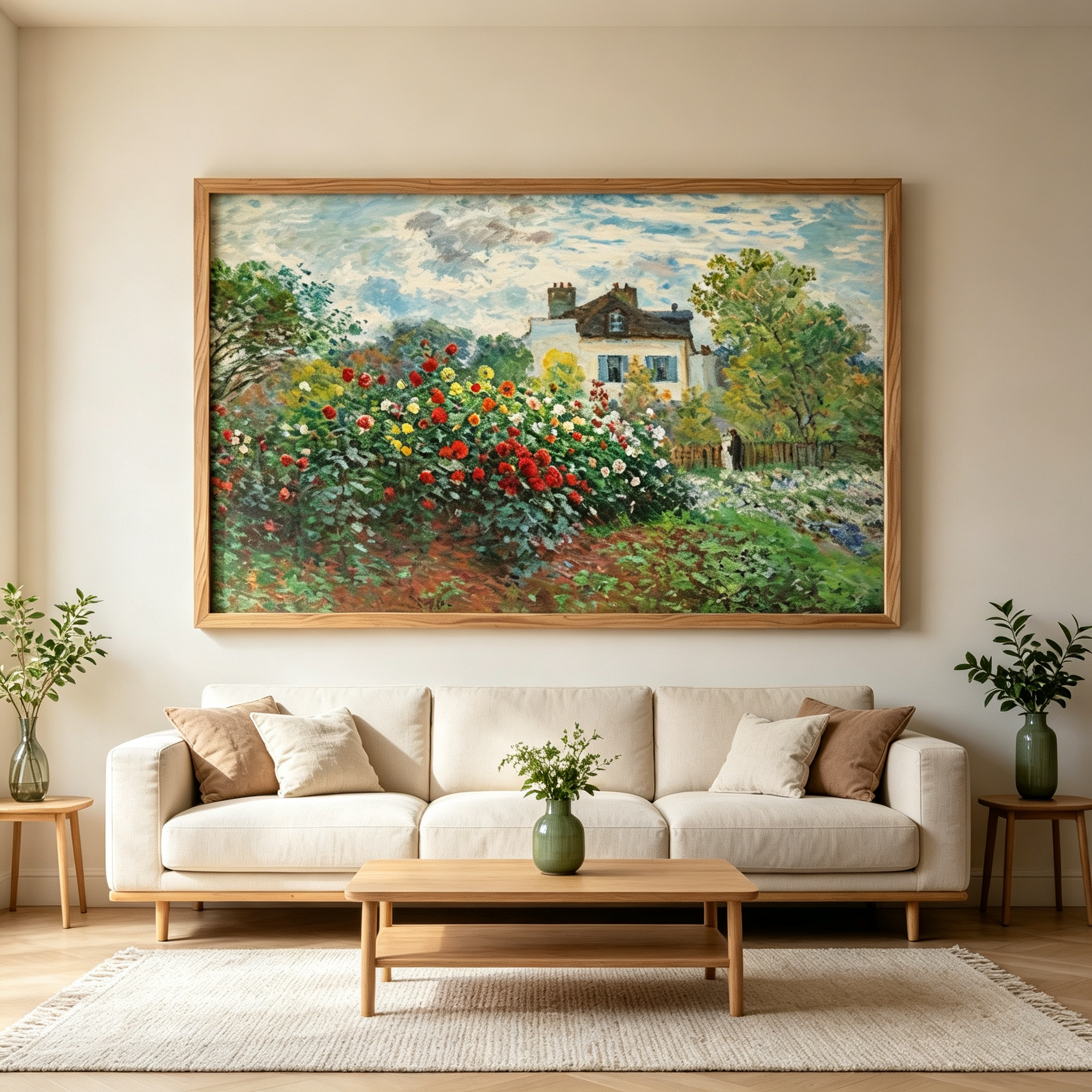 Colorful Country Garden Landscape Wall Art #LS031