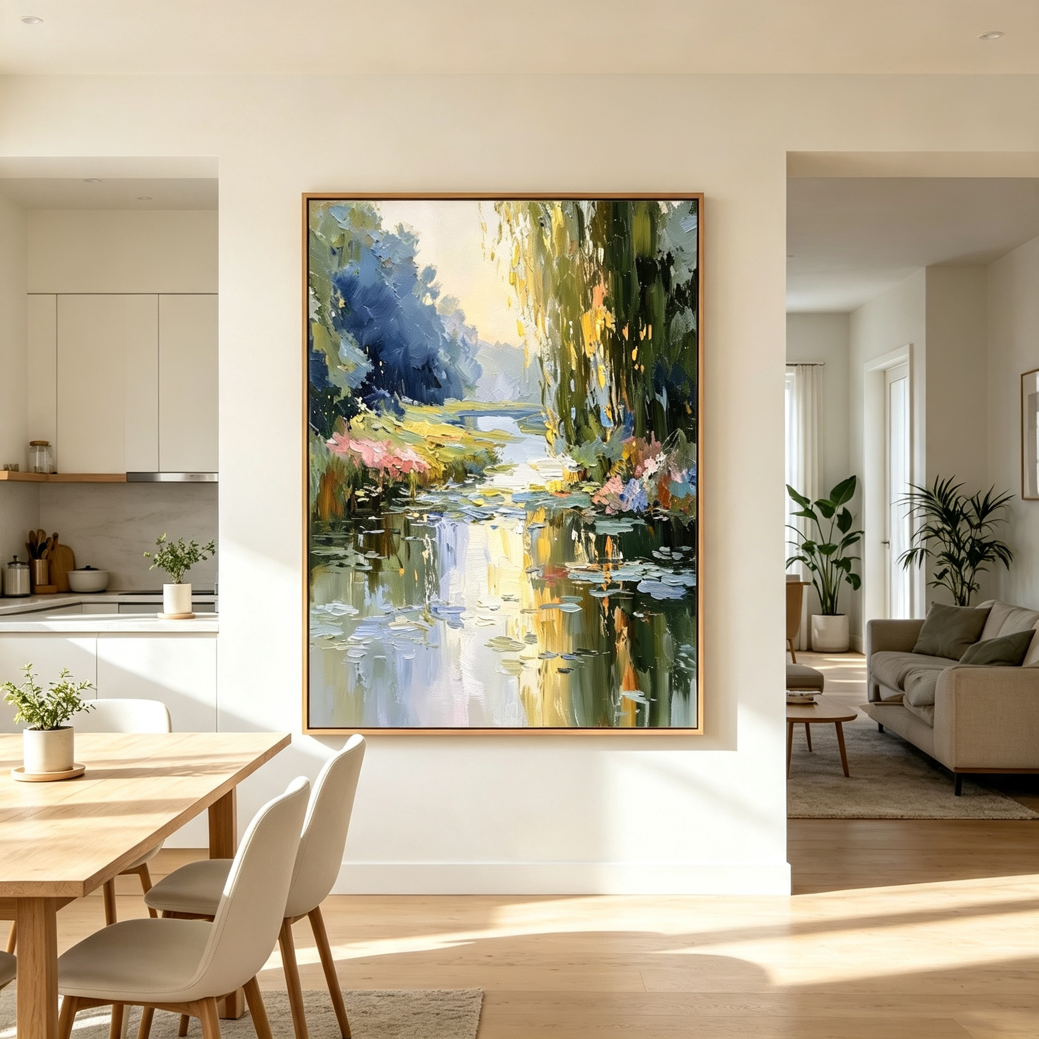 Serene River Landscape Wall Art #LS014