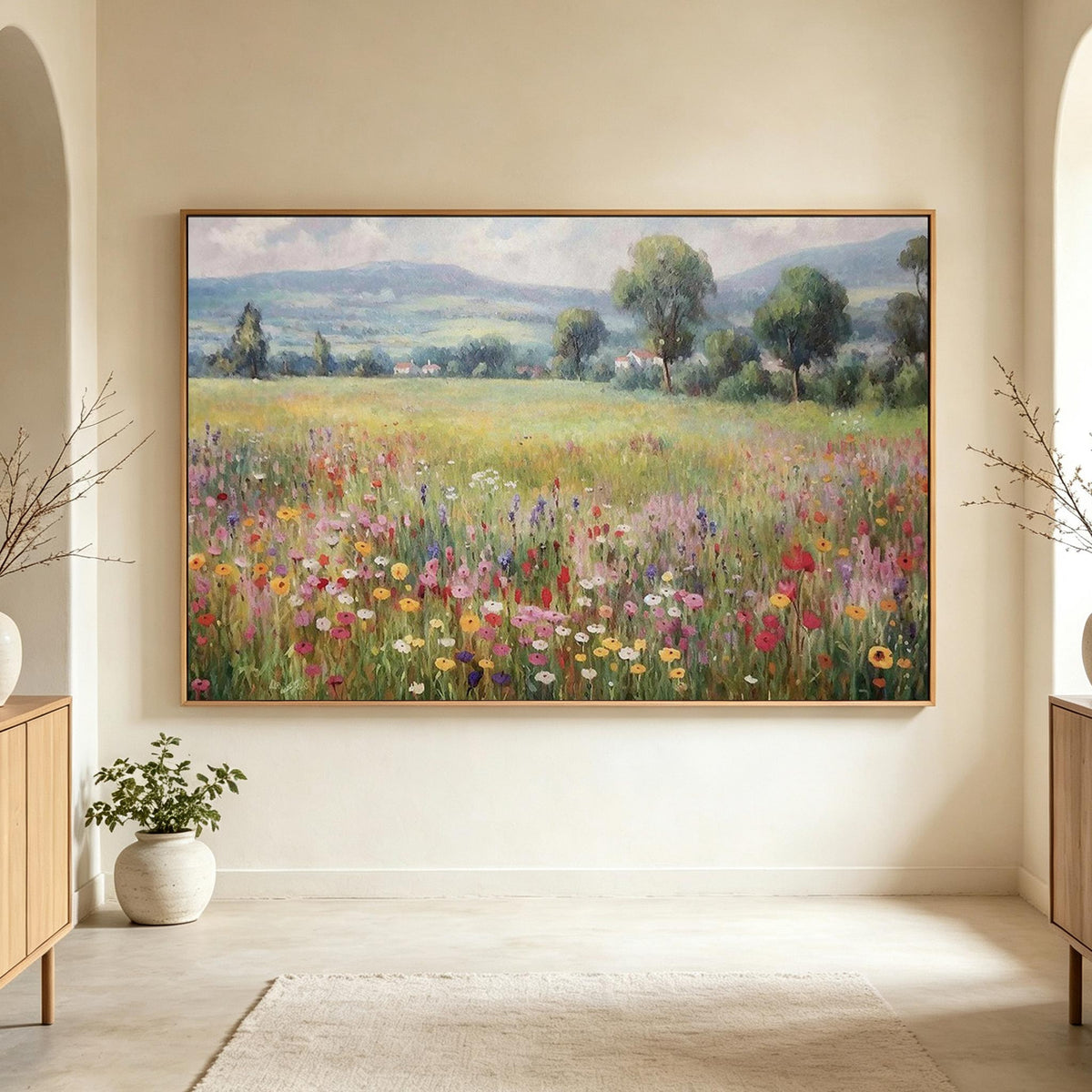 Colorful Wildflower Meadow Wall Art #LS051