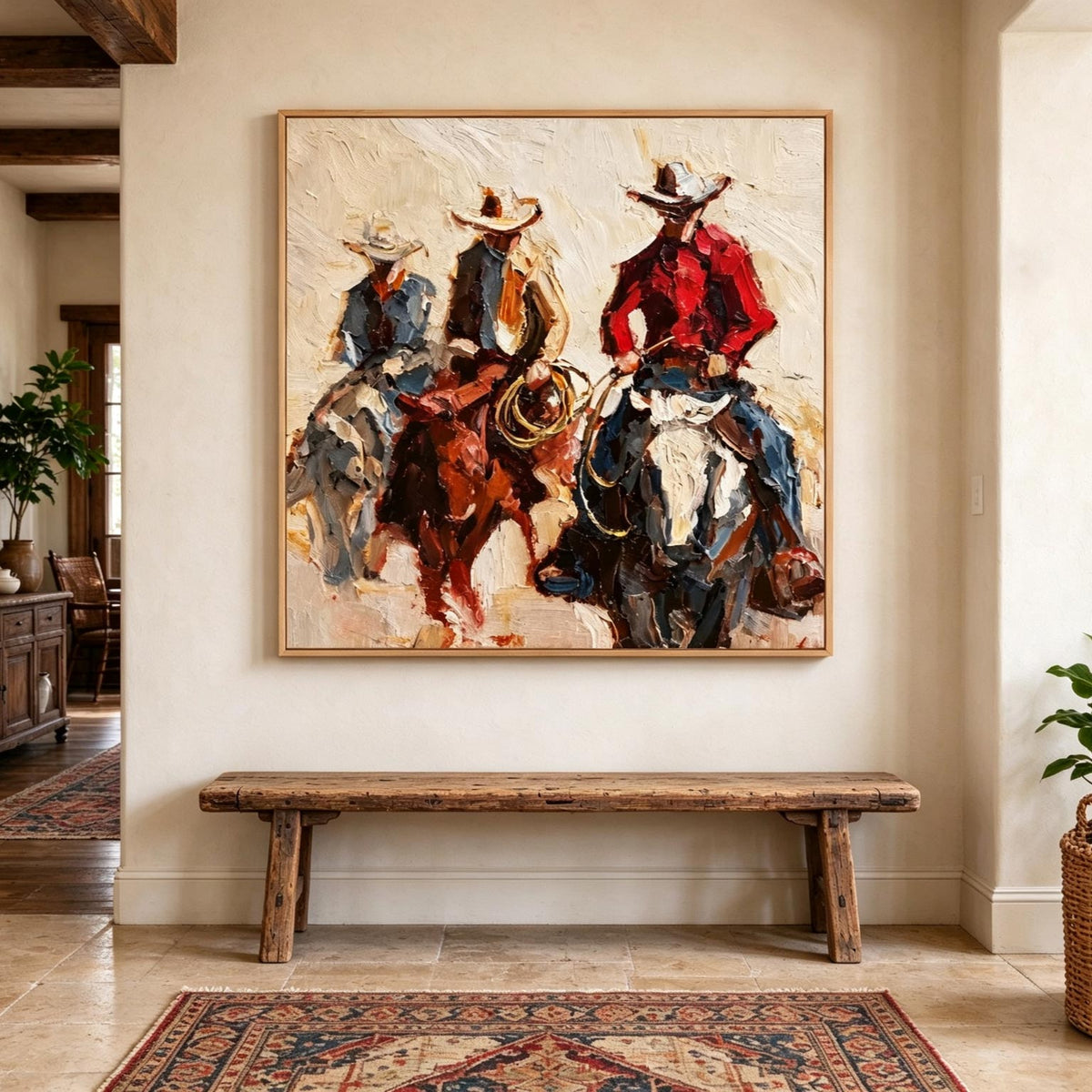 Three Riders – Impressionist Western Cowboy Painting #CA002