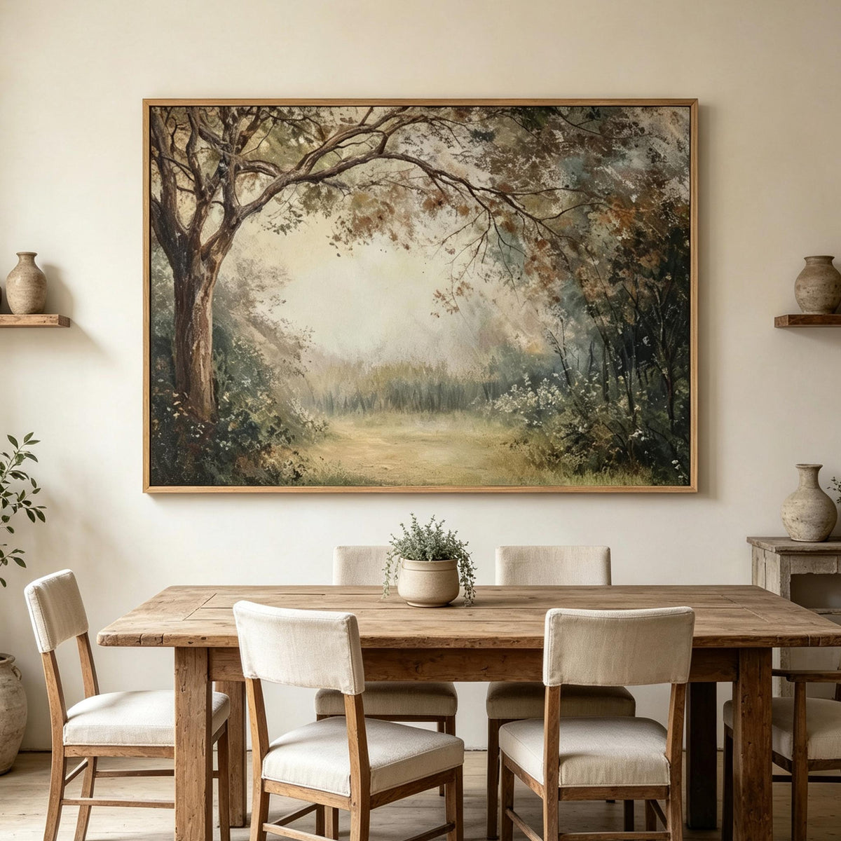 Misty Woodland Landscape Wall Art #LS047