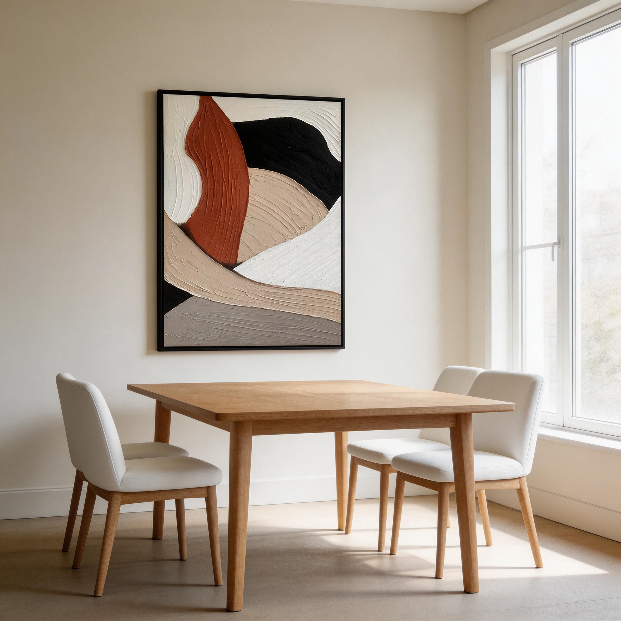 Neutral Abstract Canvas Wall Art #CP013