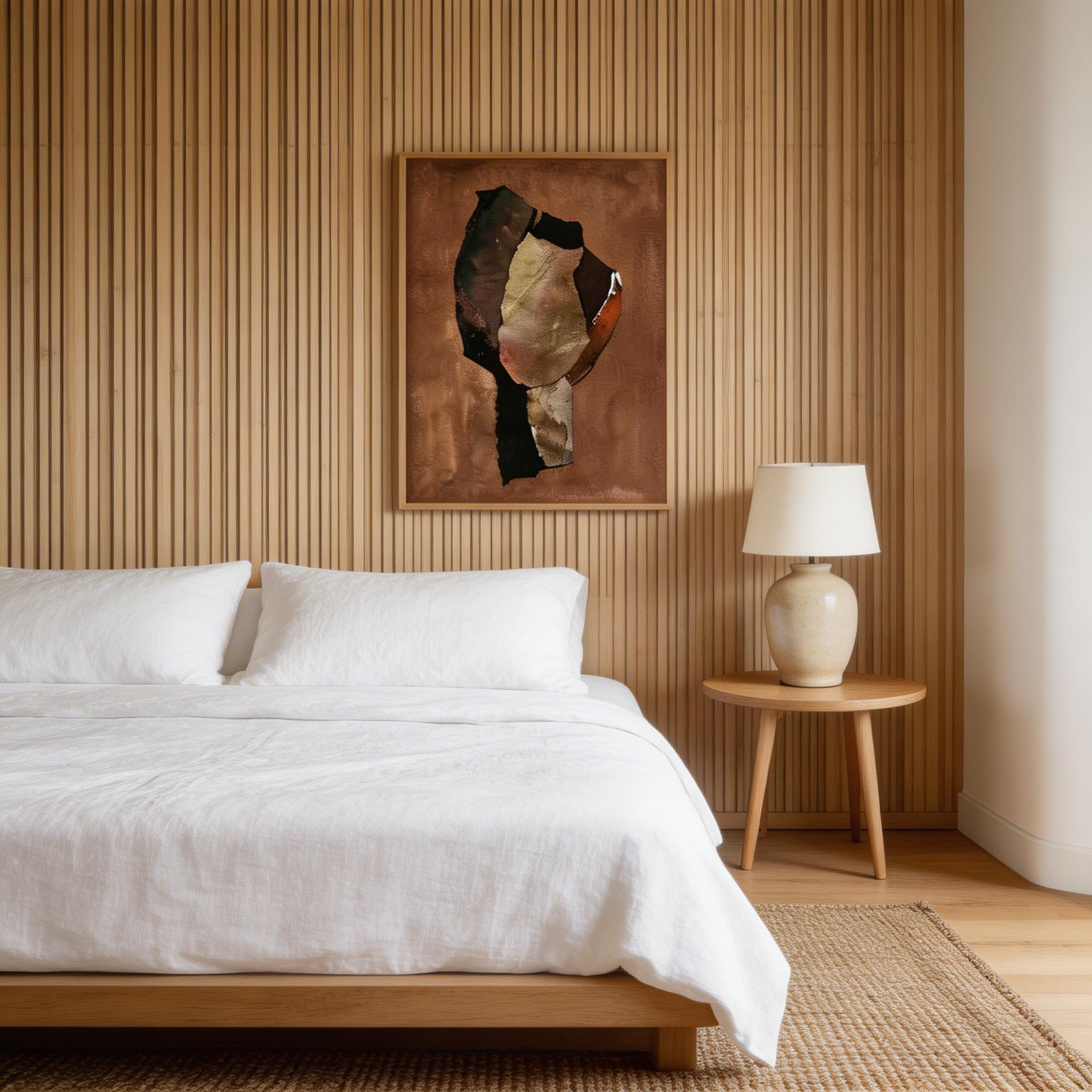 Abstract Industrial Collage Wall Art – Contemporary Mixed Media Canvas #CP016