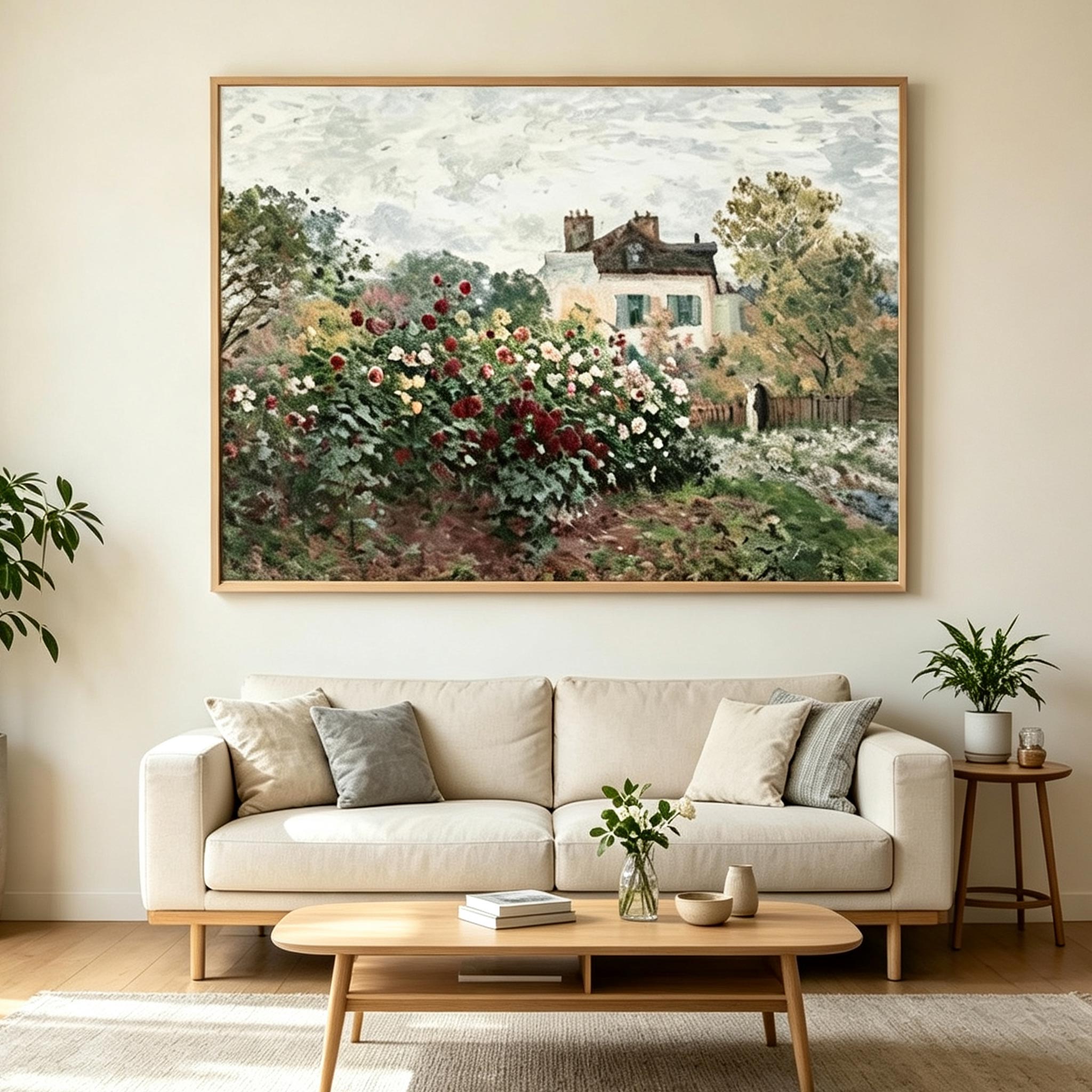 Impressionist Garden Landscape Wall Art #LS030