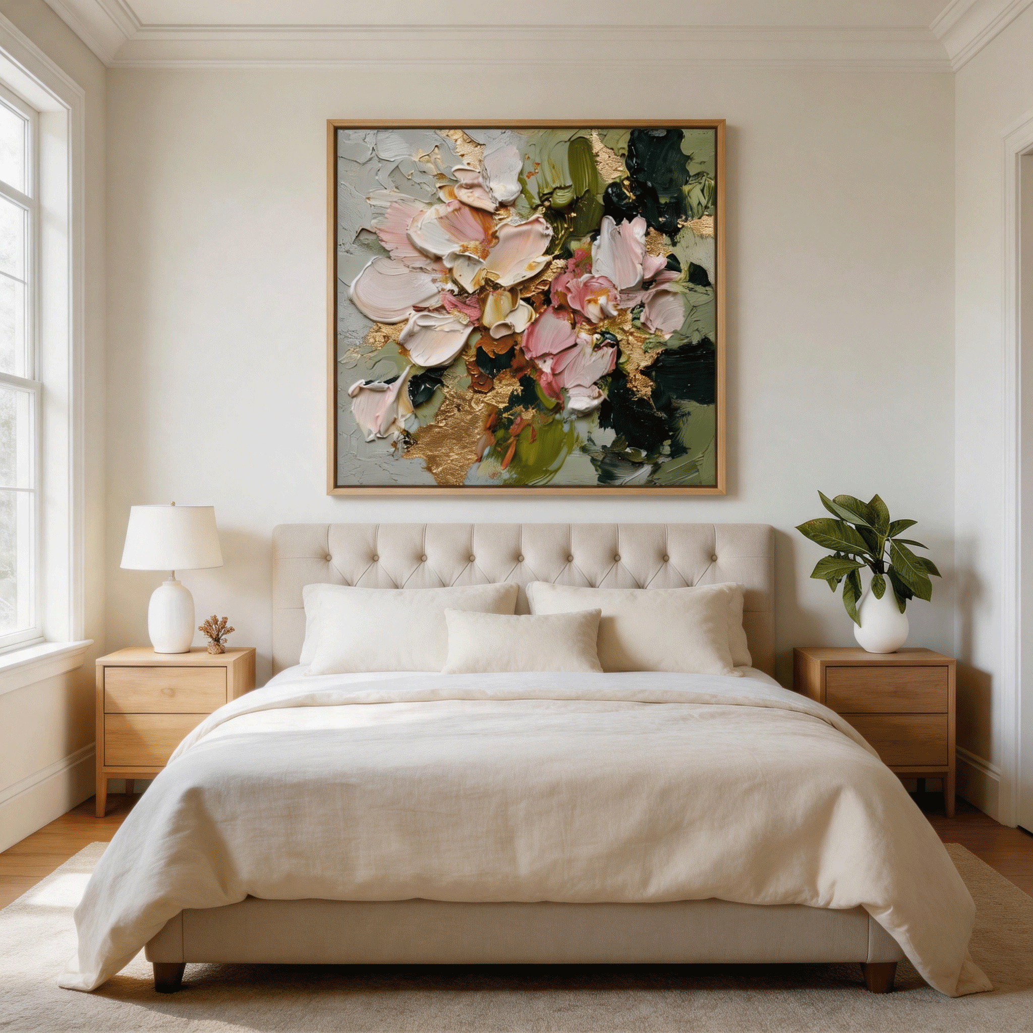 Textured Floral Wall Art #FL054
