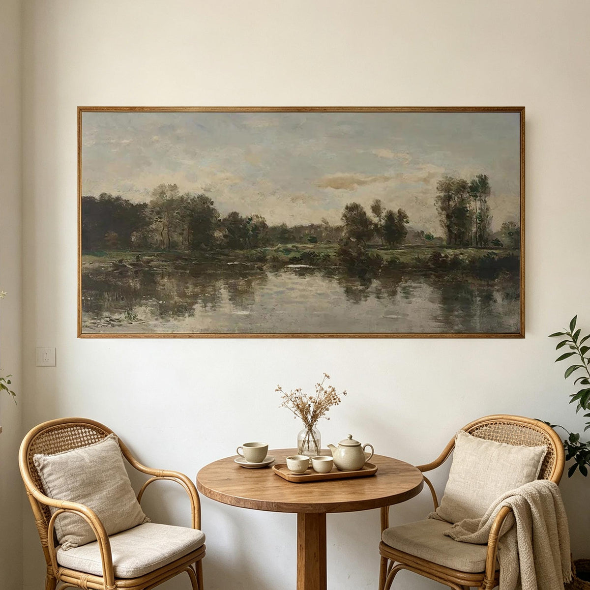 Quiet River Landscape Wall Art #LS055