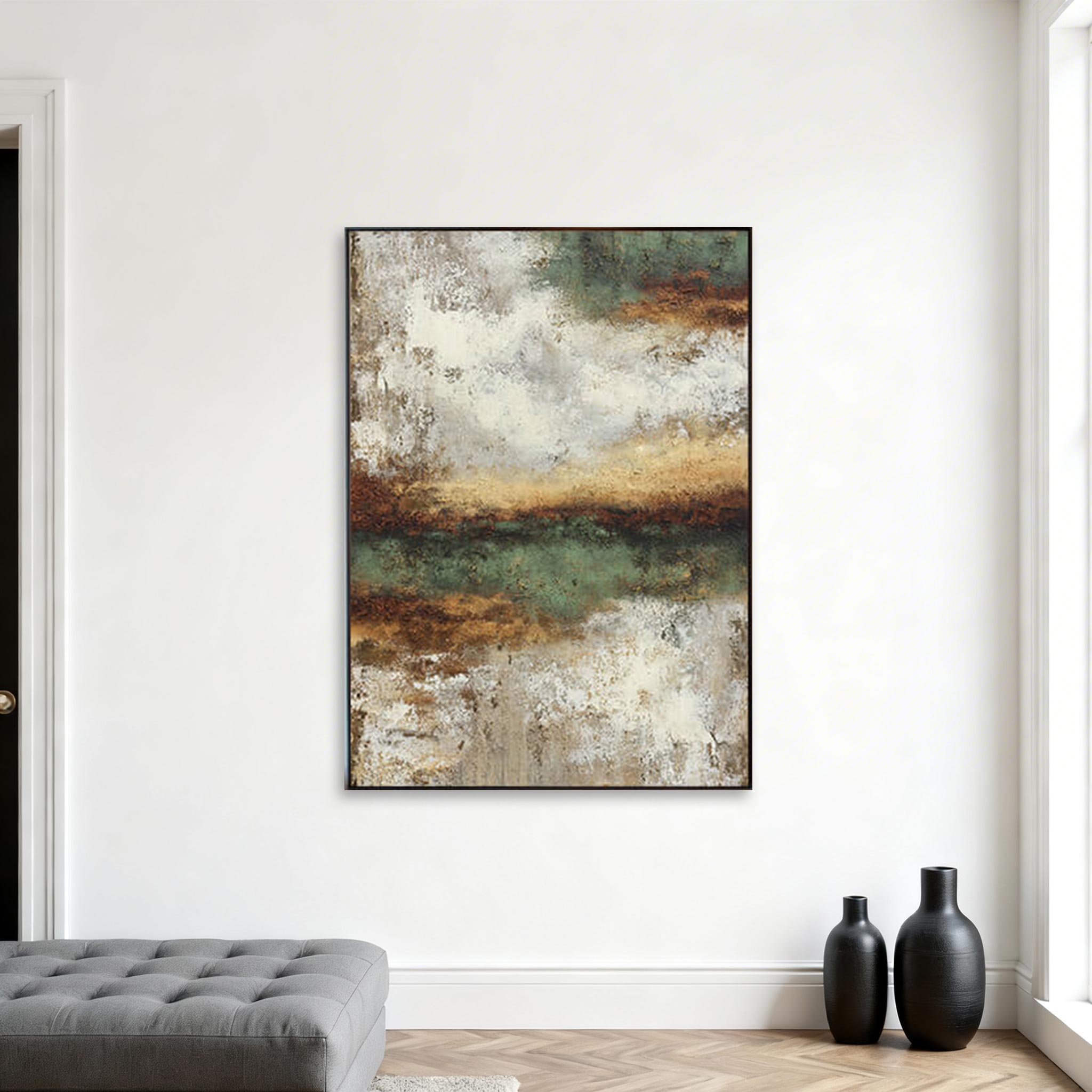 Earth Tone Abstract Landscape Wall Art #MA016