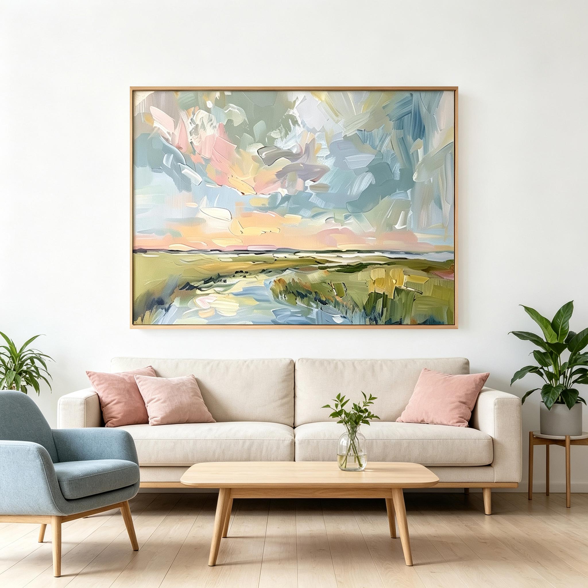 Soft Abstract Landscape Wall Art #LS026