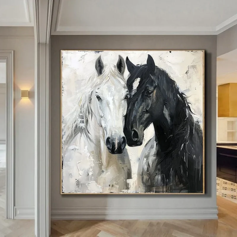 Abstract Animal Art Horse Texture Wall Art #AT011