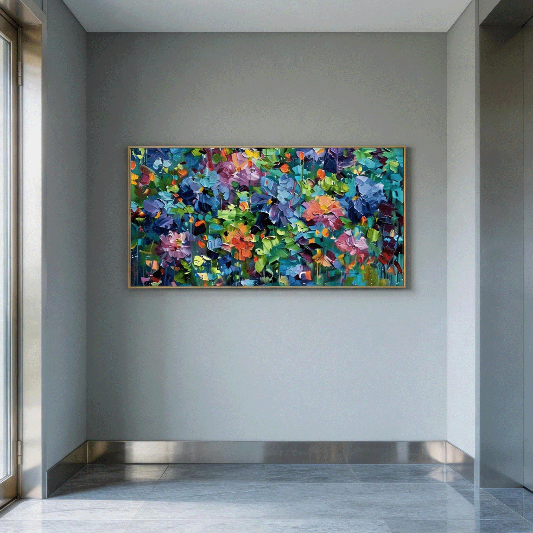 Colorful Abstract Floral Wall Art #FL078