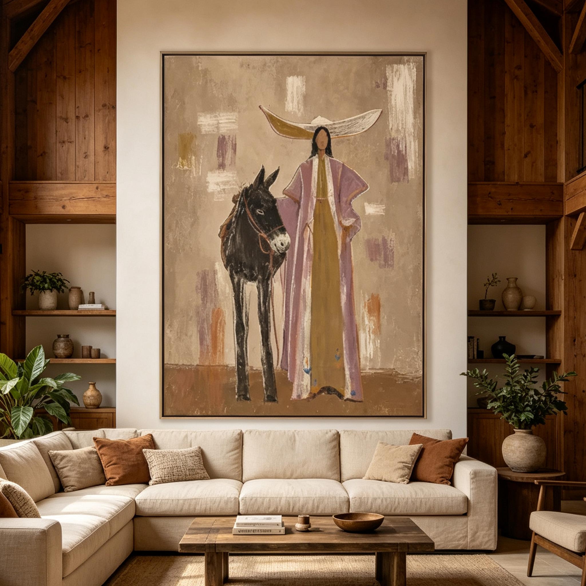 Companion of the Desert – Wabi-Sabi Figurative Painting #AN004