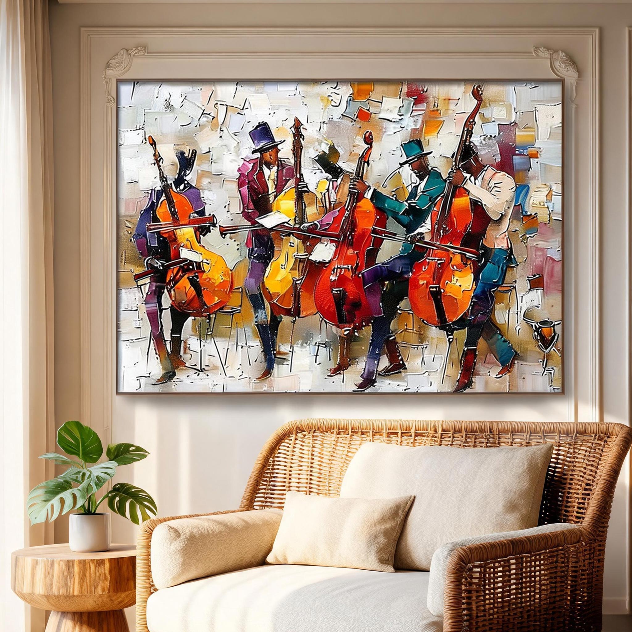 Jazz Ensemble | Colorful Musician Wall Art #CP060