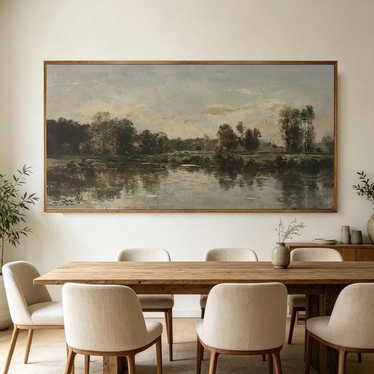 Quiet River Landscape Wall Art #LS055