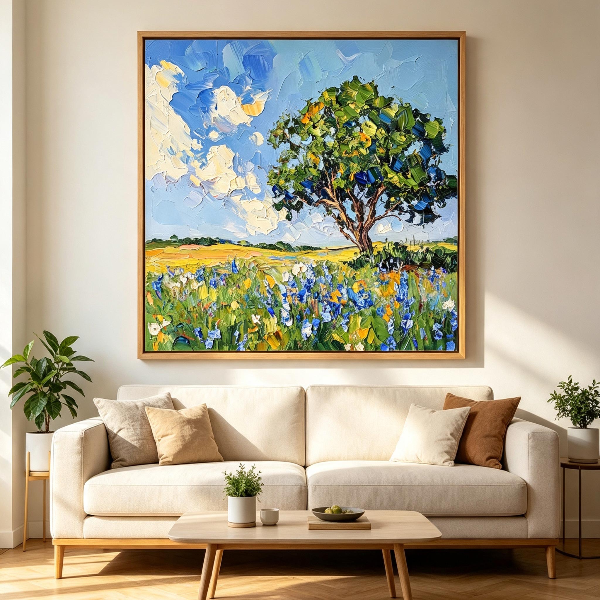 Wildflower Meadow Landscape Wall Art #LS007
