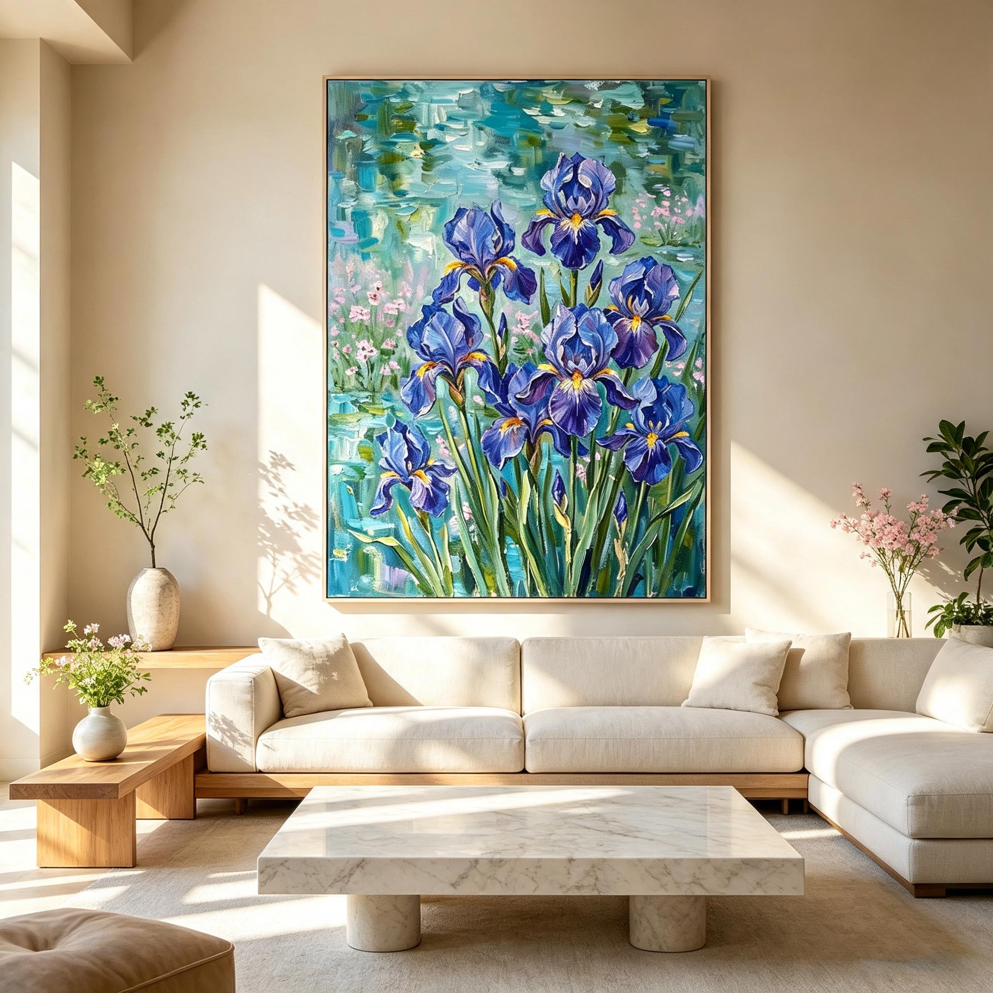 Blue Iris Flower Wall Art #FL080
