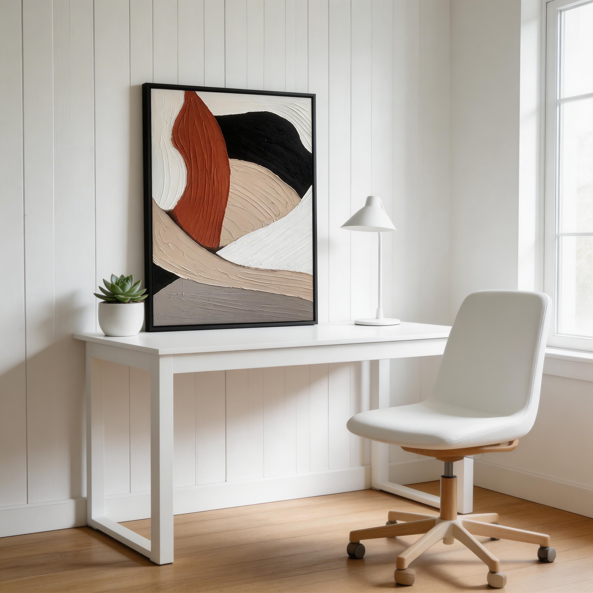 Neutral Abstract Canvas Wall Art #CP013