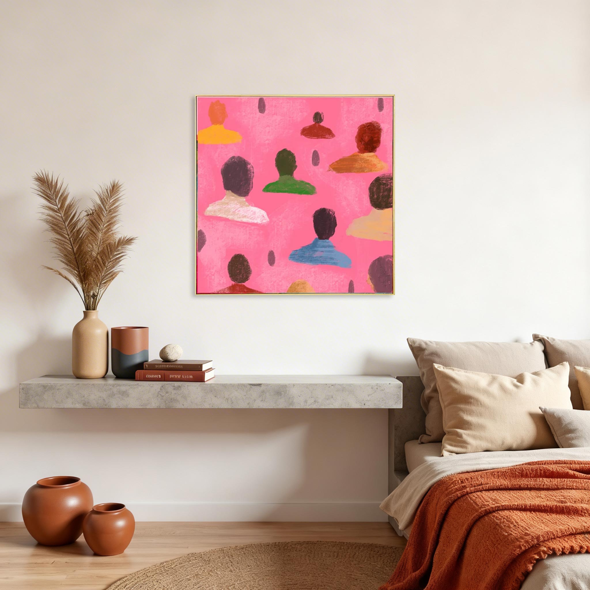 Colorful Abstract Portrait Canvas Wall Art #CP011