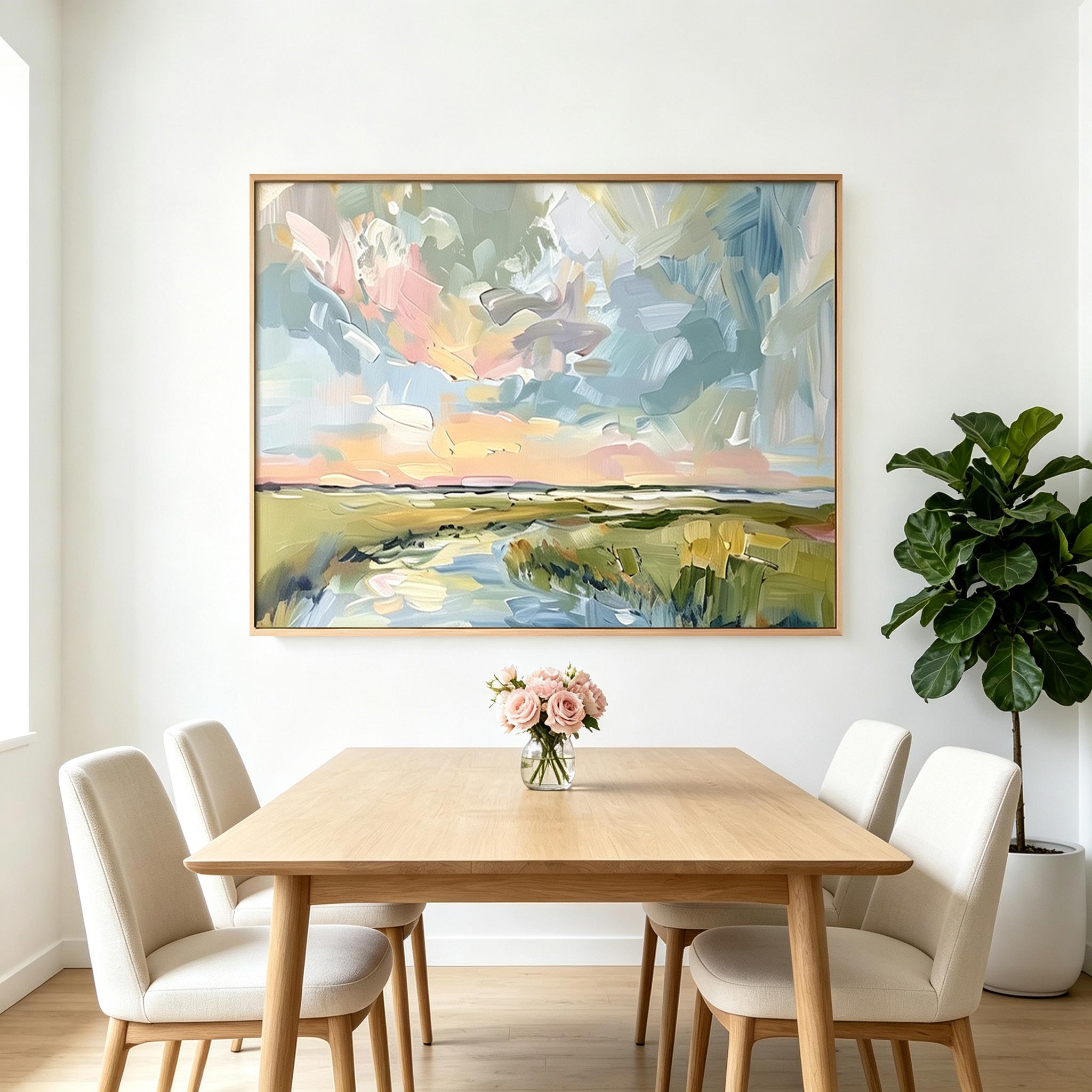 Soft Abstract Landscape Wall Art #LS026
