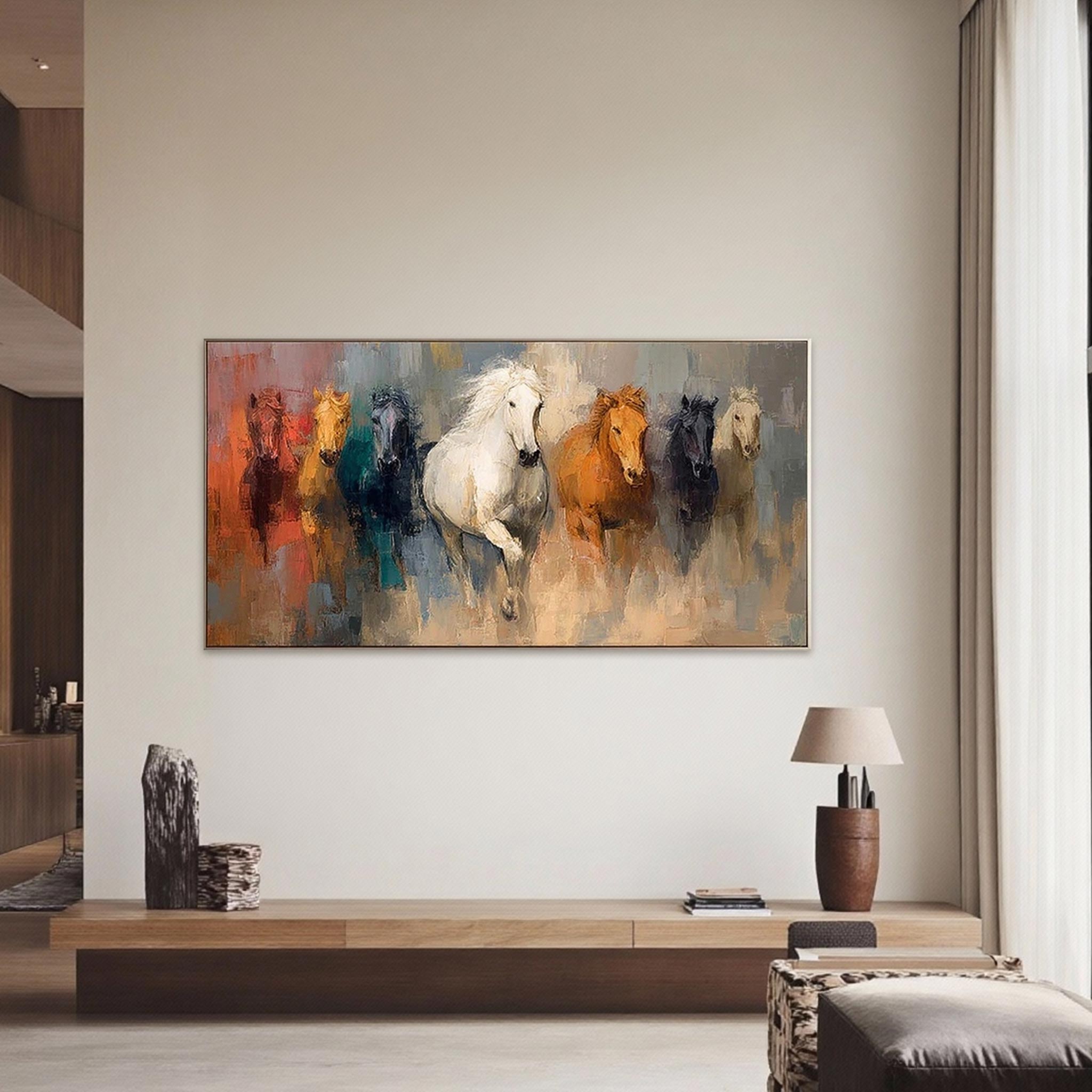 Modern Horse Canvas Wall Art #HA001