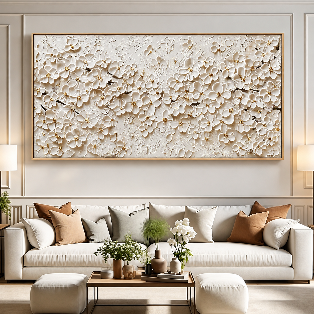 Textured Floral Wall Art #FL070