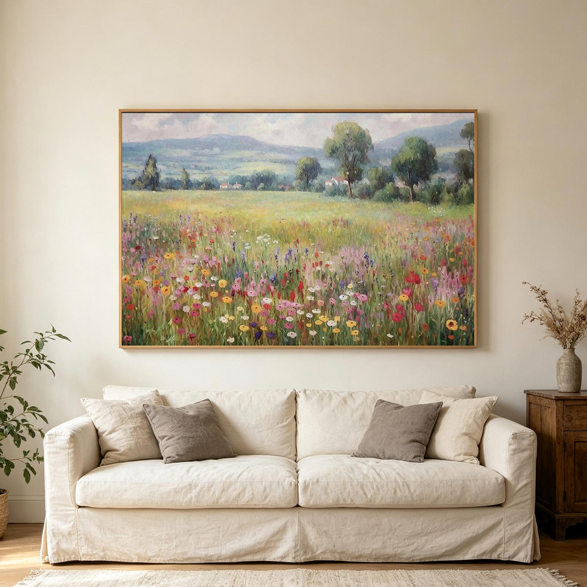 Colorful Wildflower Meadow Wall Art #LS051