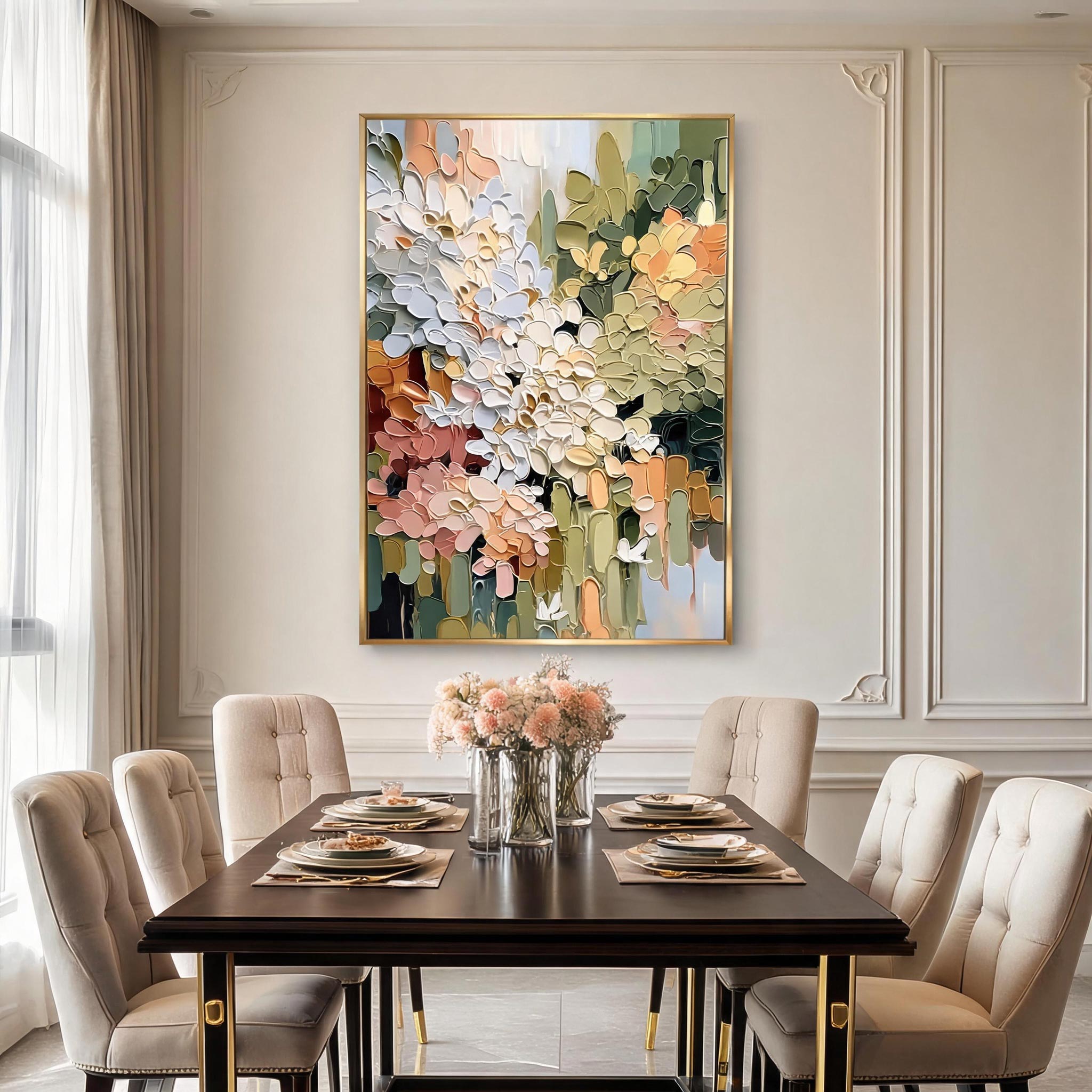 Textured Abstract Floral Wall Art #FL081