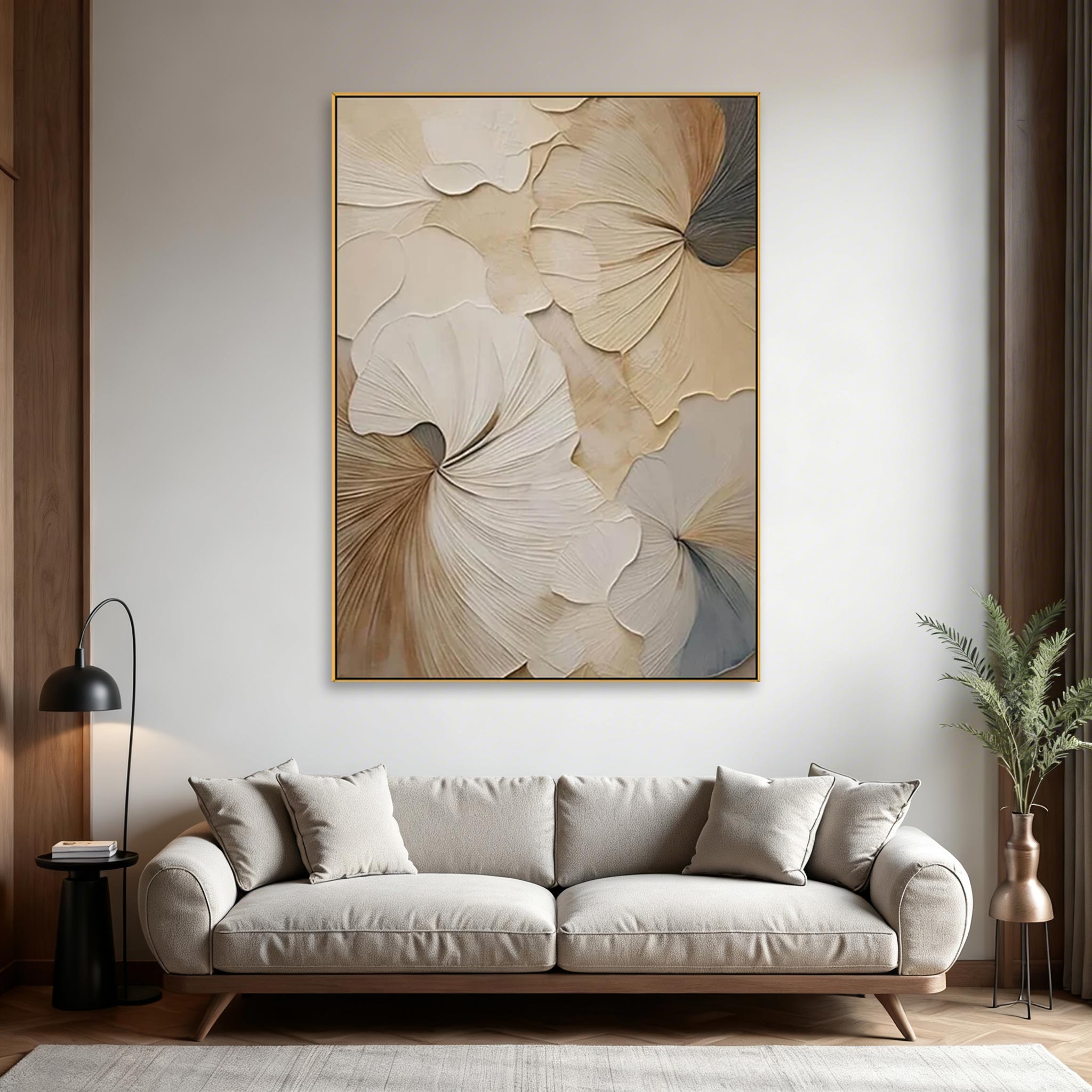 Abstract Ginkgo Leaf Wall Art #MA011