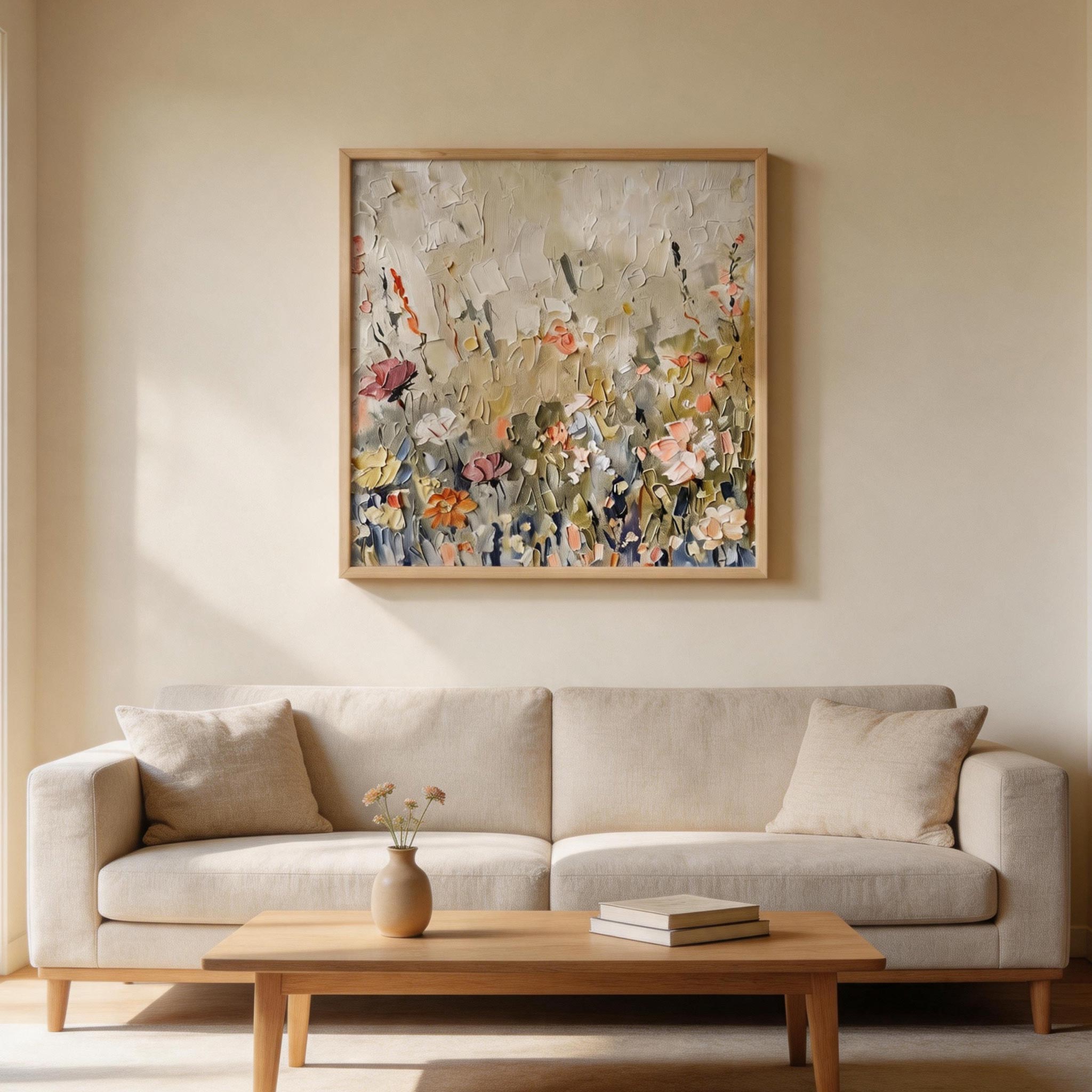 Soft Wildflower Meadow Wall Art #FL021