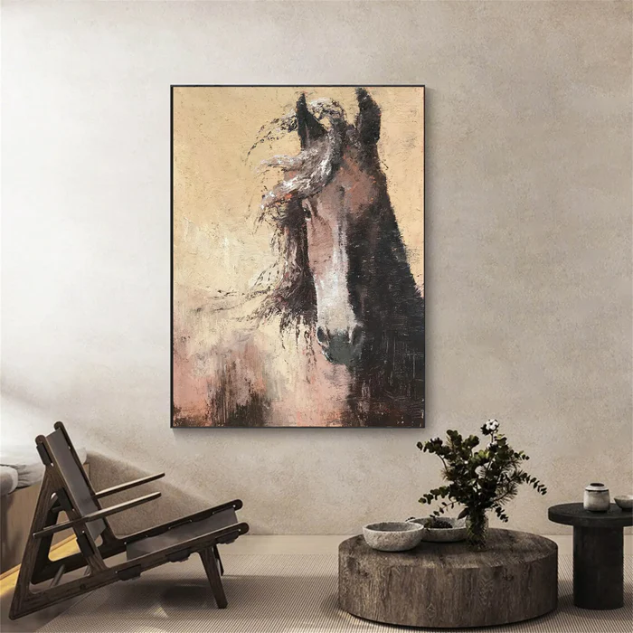 Abstract Animal Art Horse Texture Wall Art #AT012