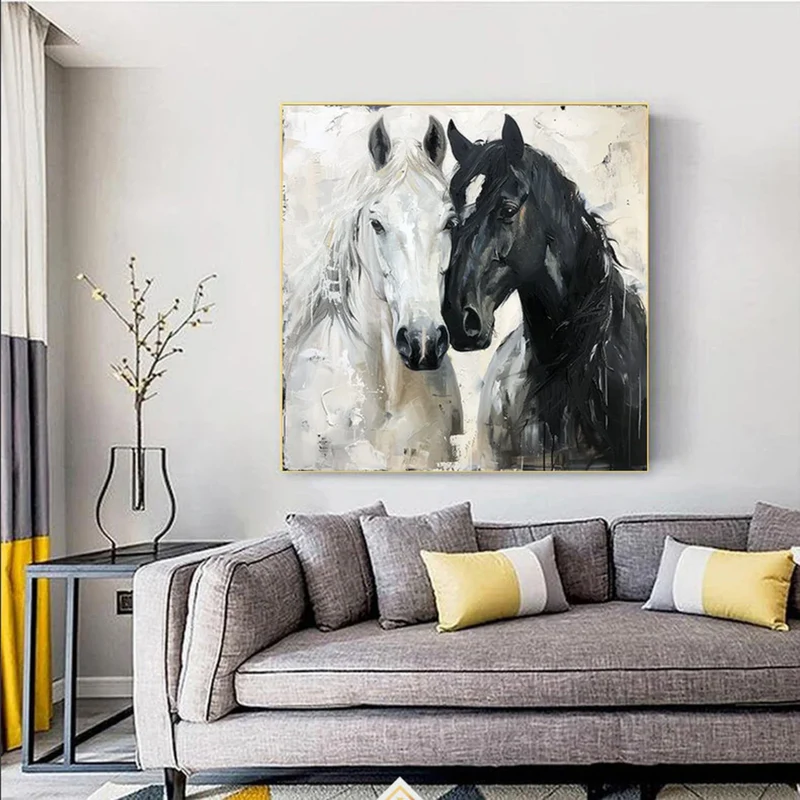 Abstract Animal Art Horse Texture Wall Art #AT011